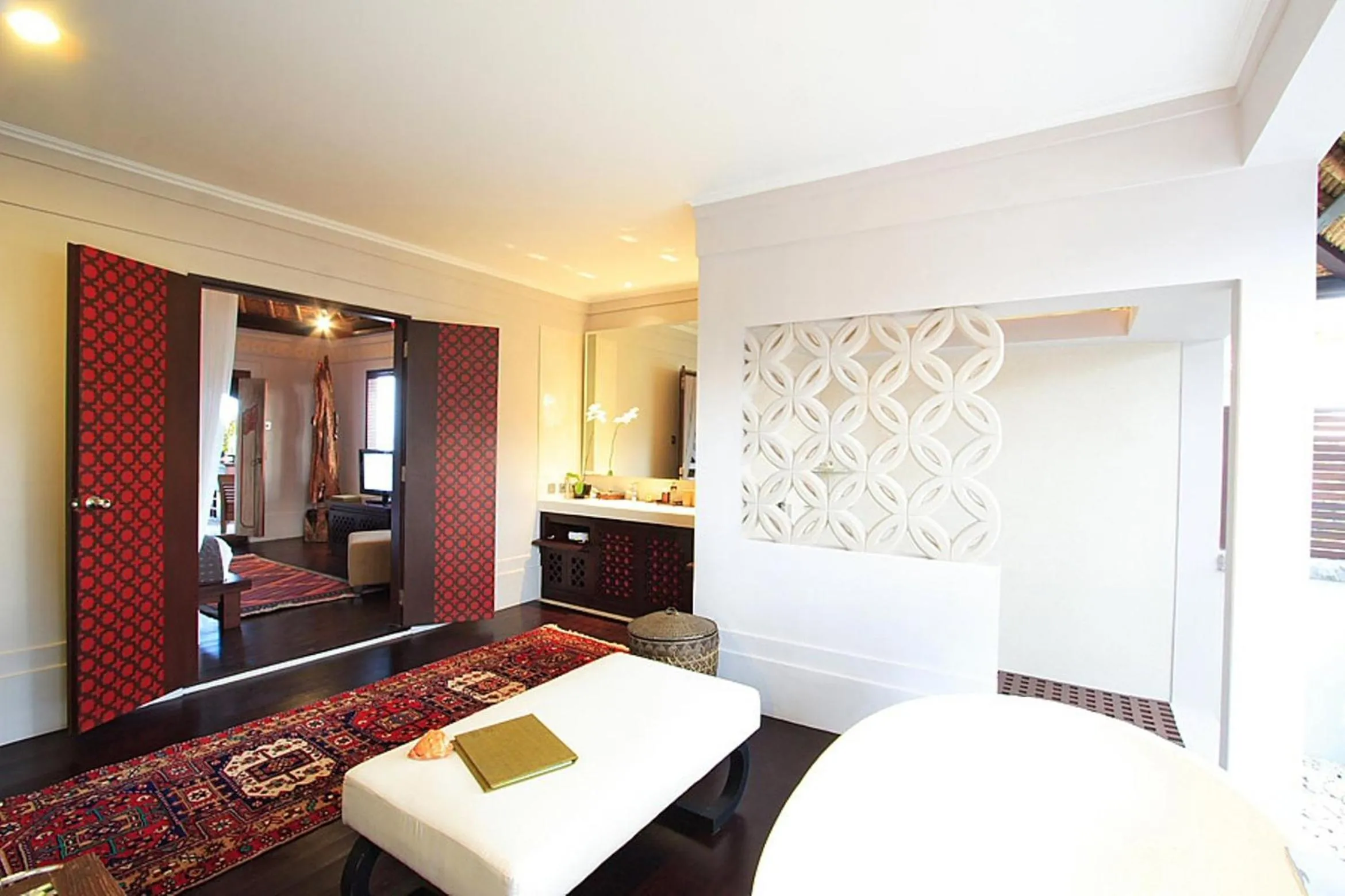 Bathroom, Bed in Villa Teresa