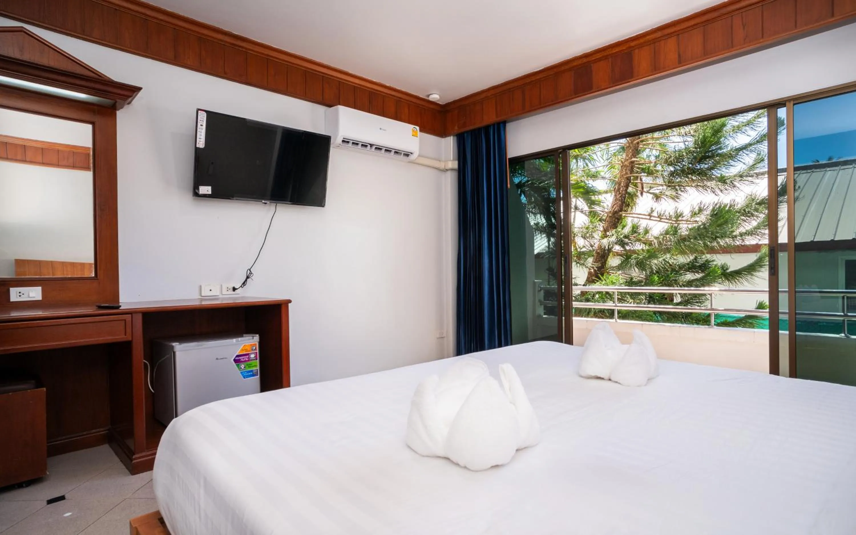 View (from property/room), Bed in GP House Phuket Patong Beach