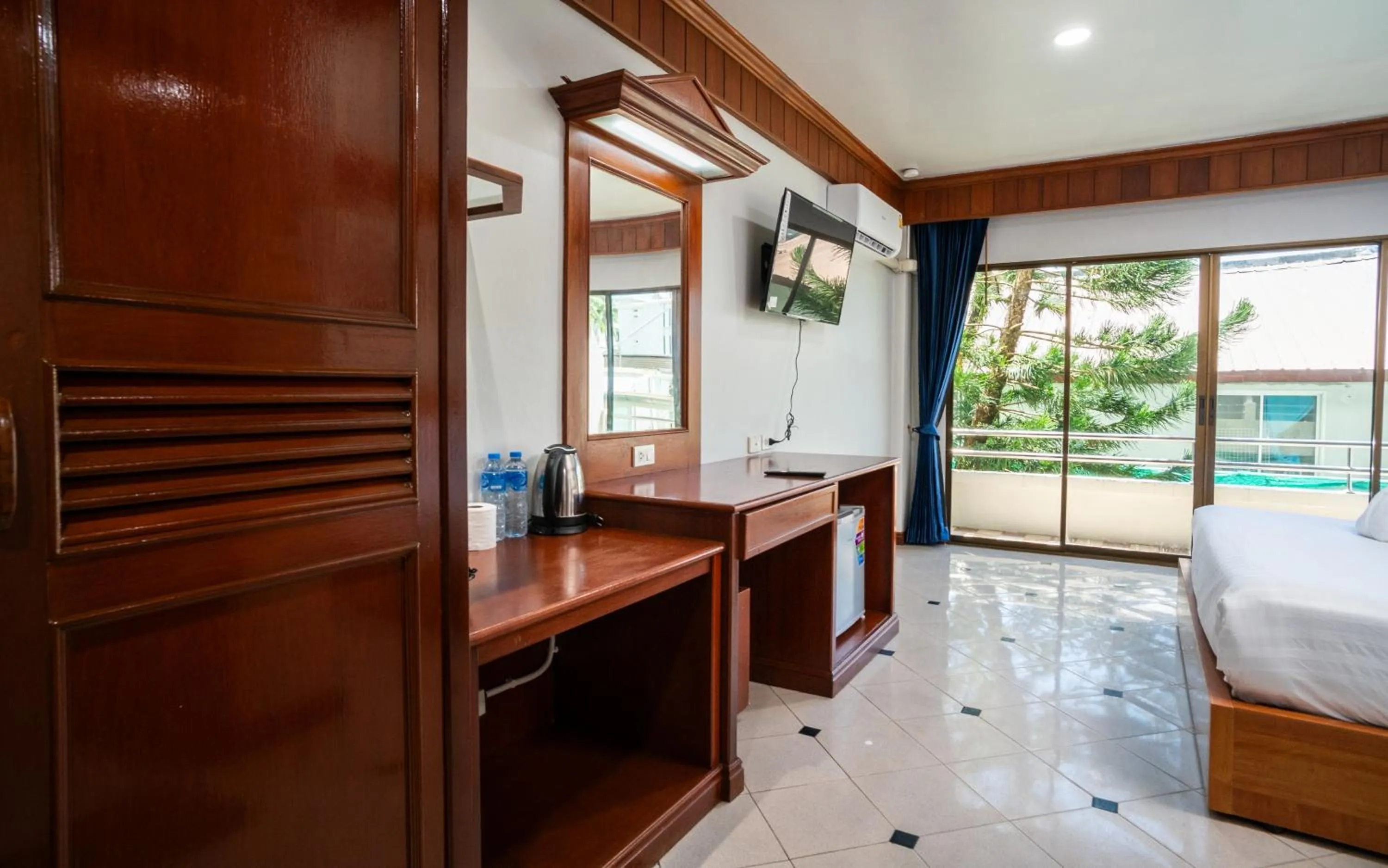 View (from property/room), Bed in GP House Phuket Patong Beach