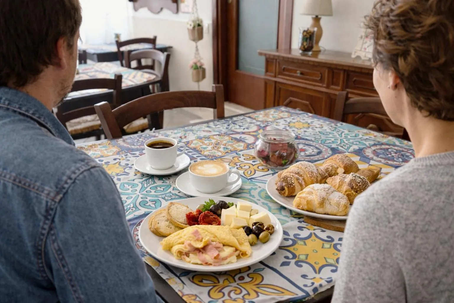 American breakfast in B&B Gi-Rosa Caltagirone