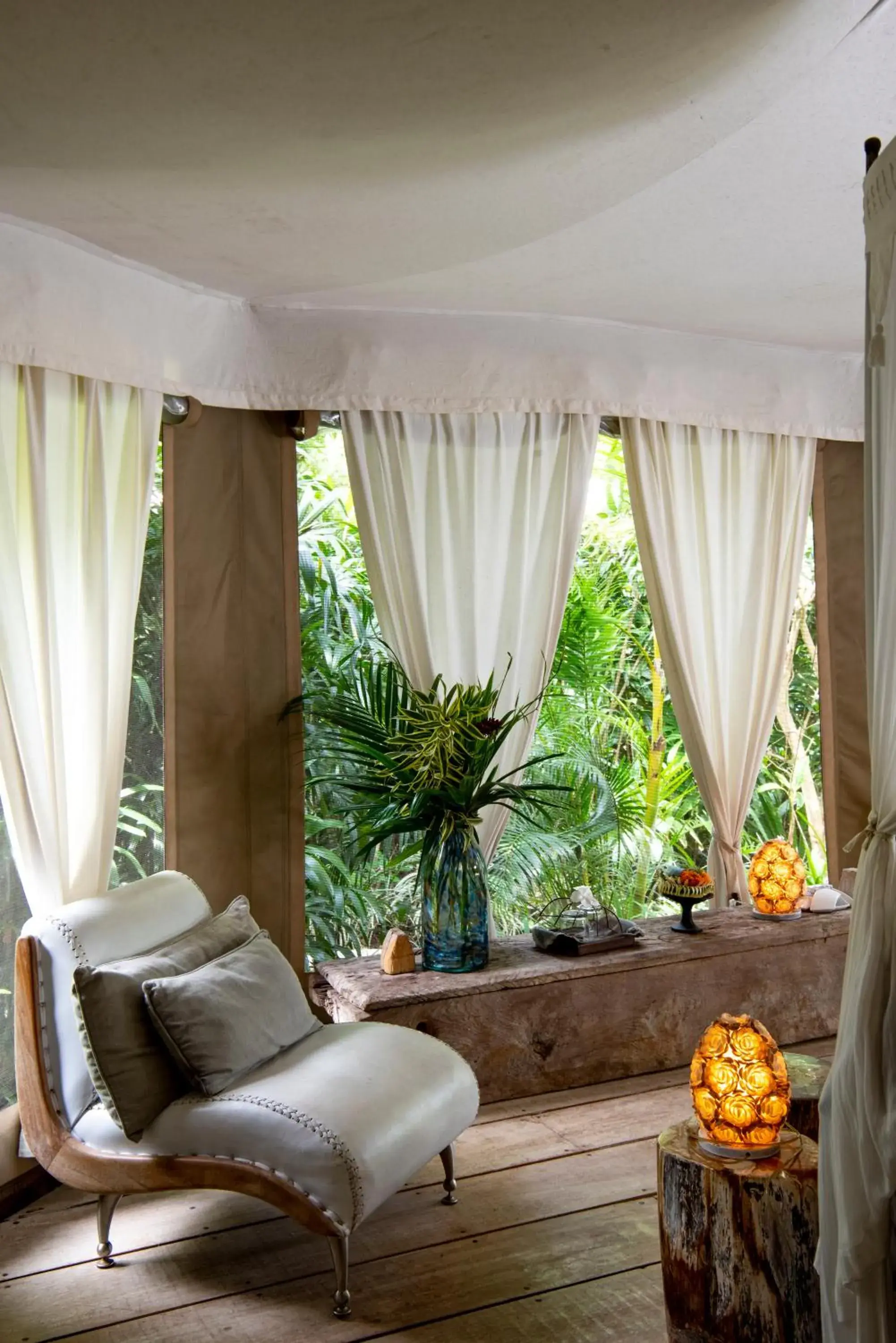 Living room in Sandat Glamping Tents Living room in Sandat Glamping Tents