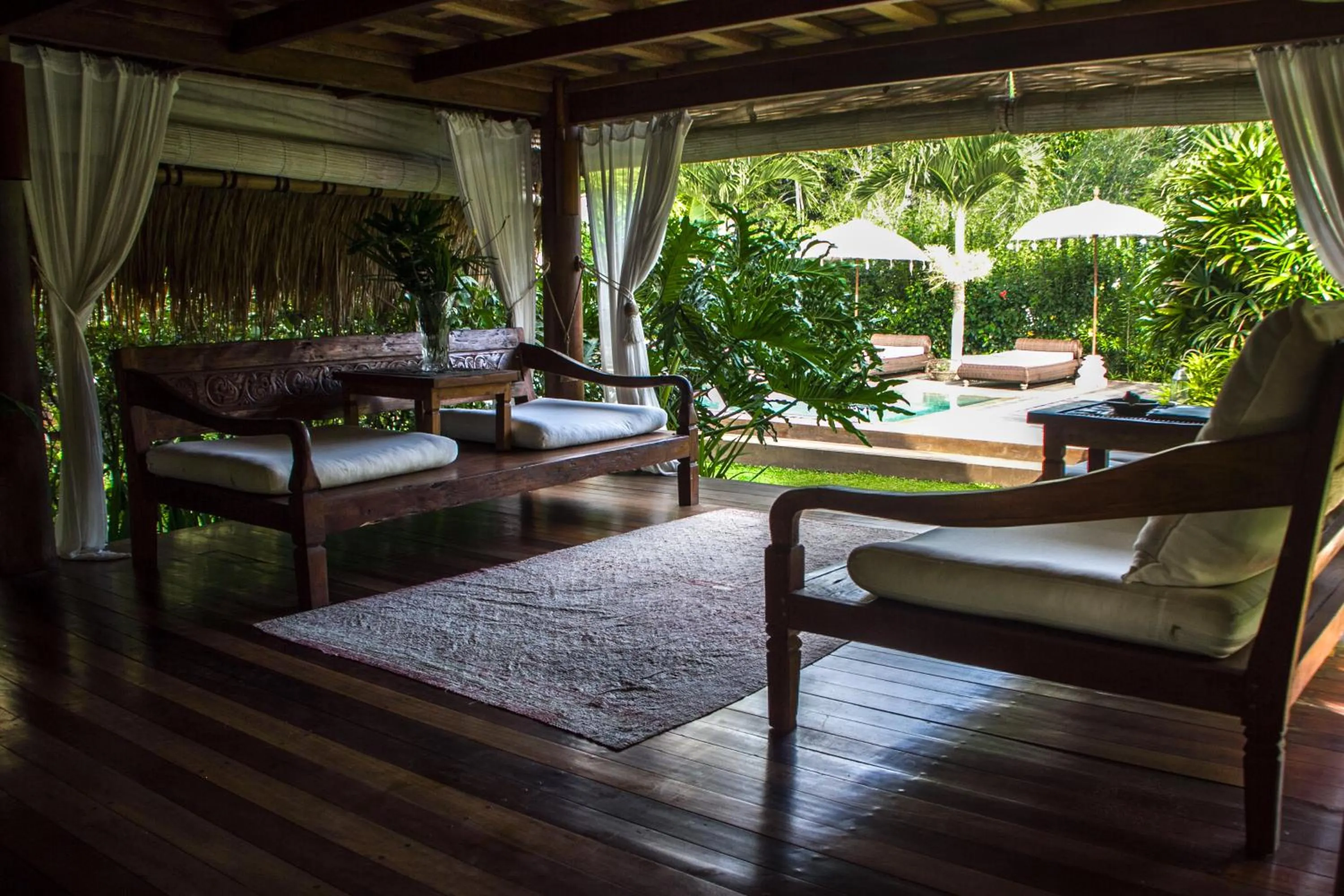 Seating area in Sandat Glamping Tents