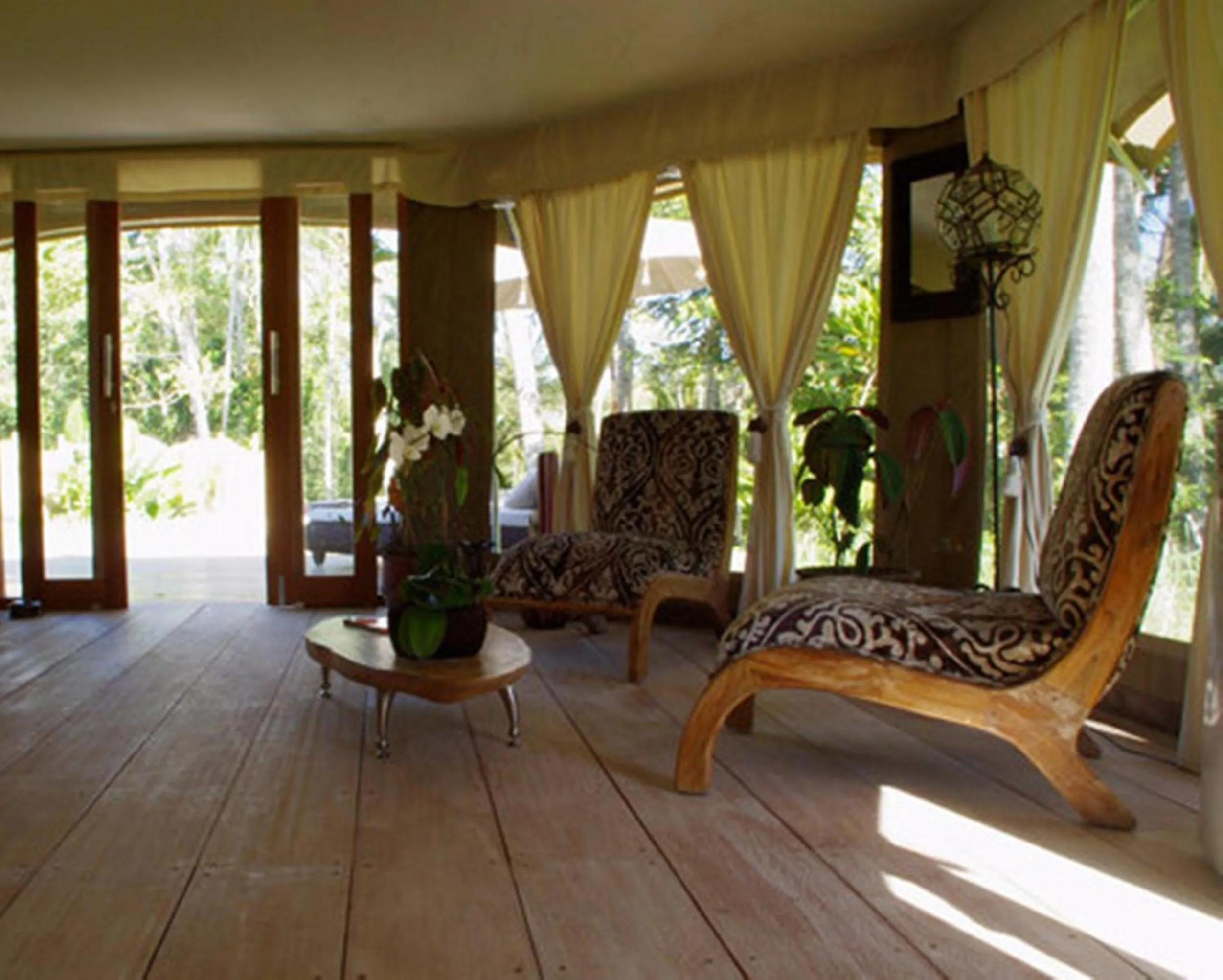 Seating area in Sandat Glamping Tents