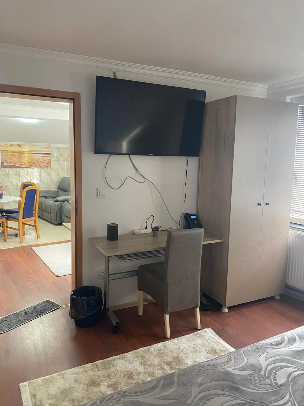 Seating area, Bed in Hotel City Rooms Prishtina