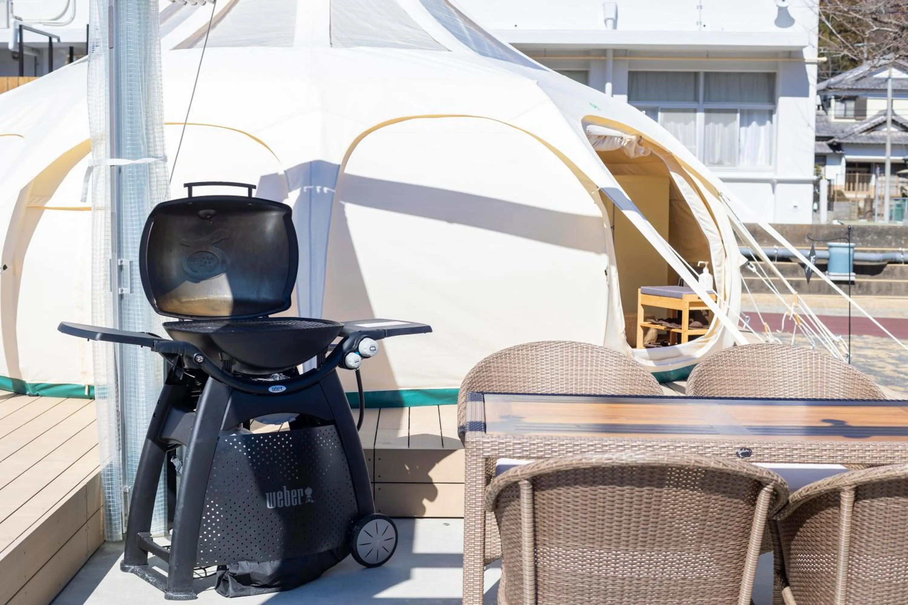 Dining area in Glamping&Port結