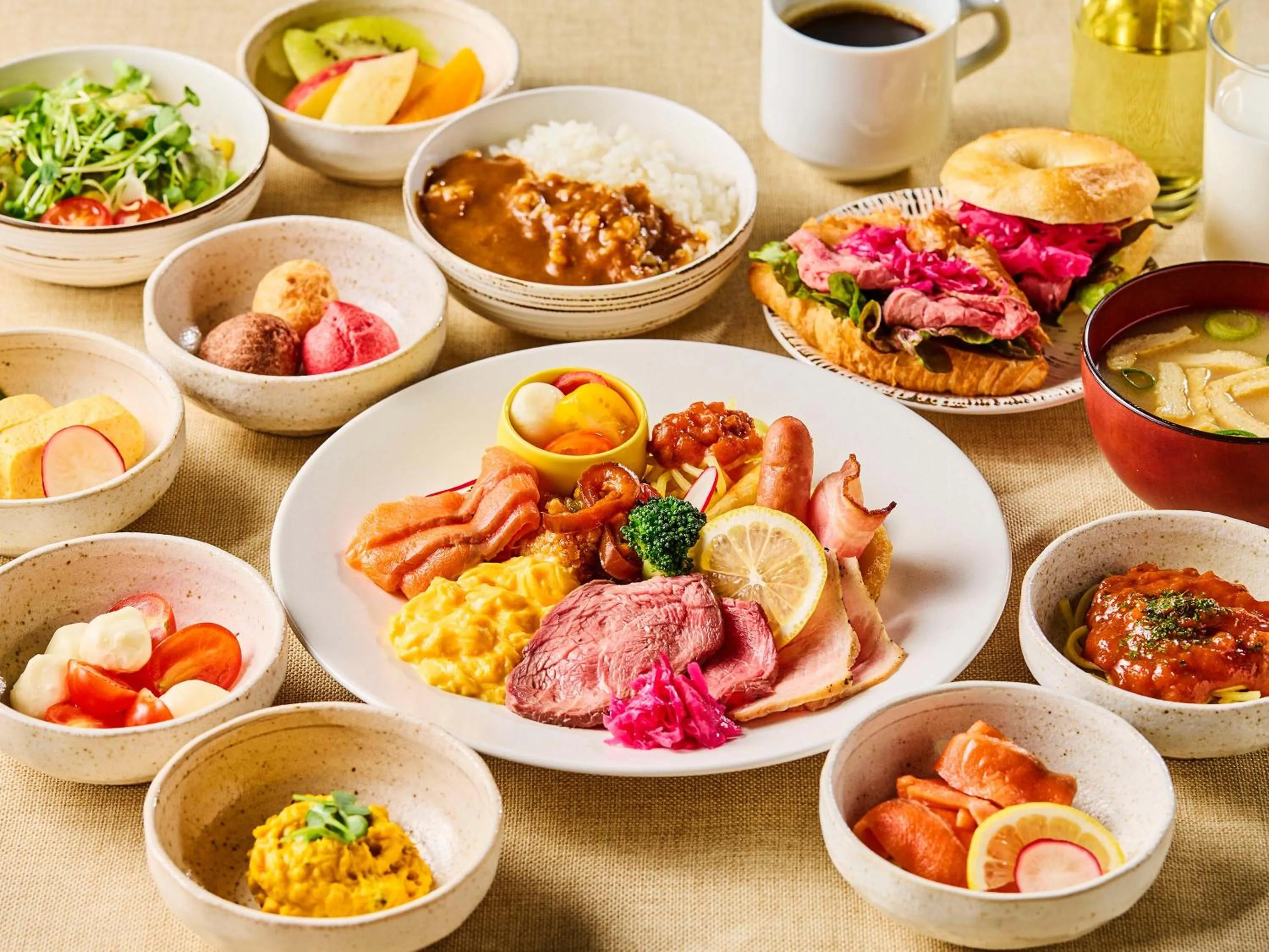Buffet breakfast in Loisir Hotel Kyoto Toji