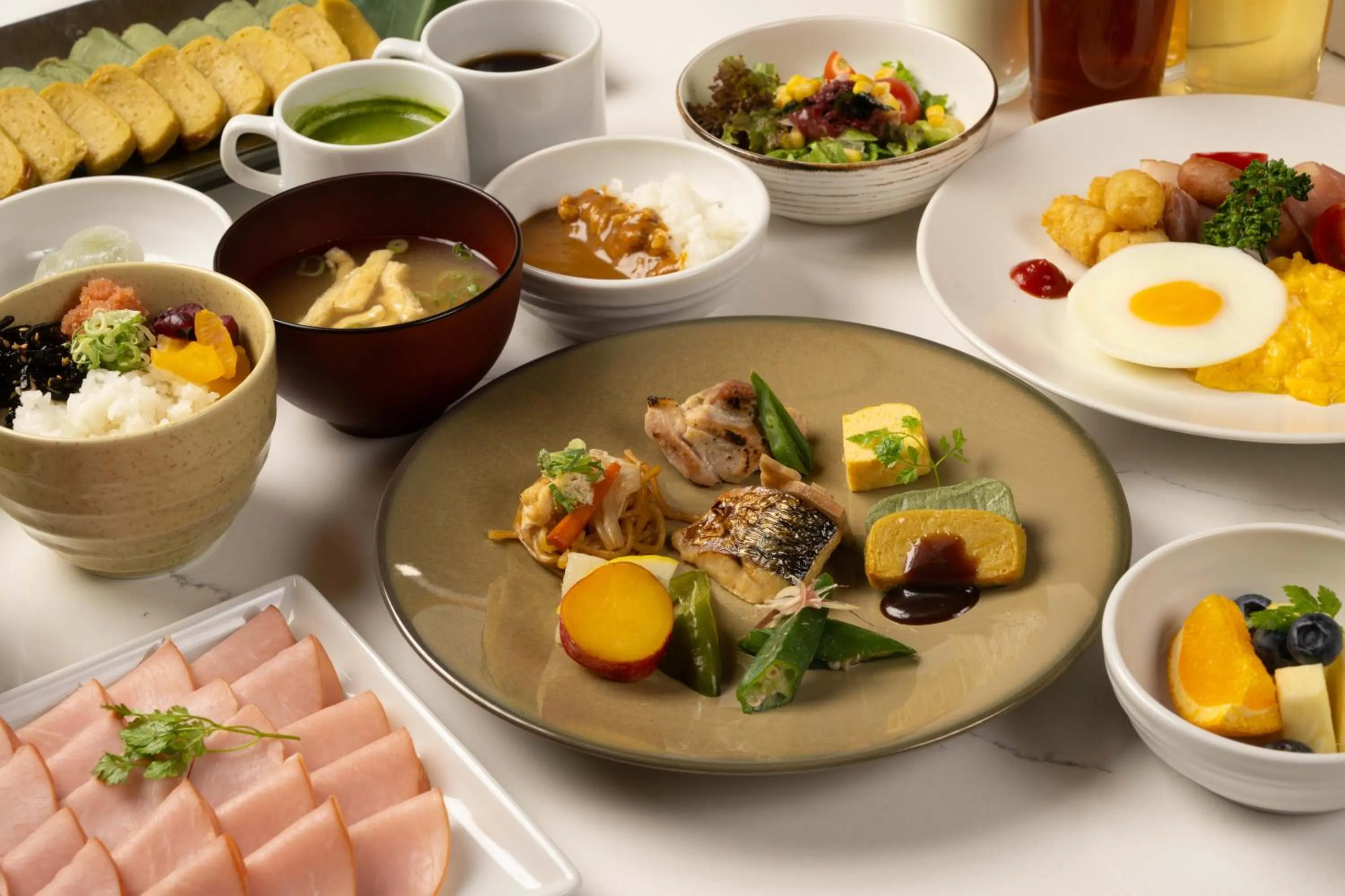 Buffet breakfast in Loisir Hotel Kyoto Toji