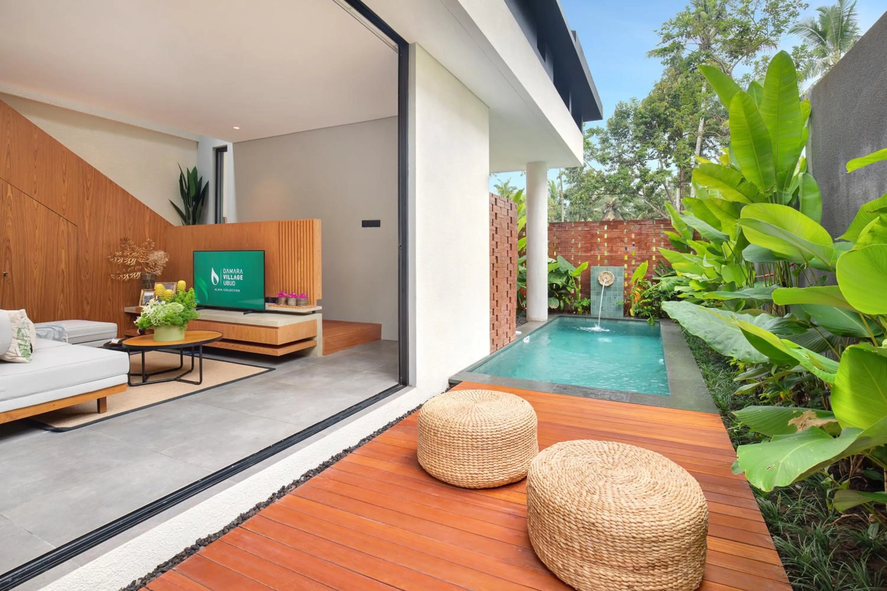 Seating area in Damara Village Ubud by Alaya Private Estate