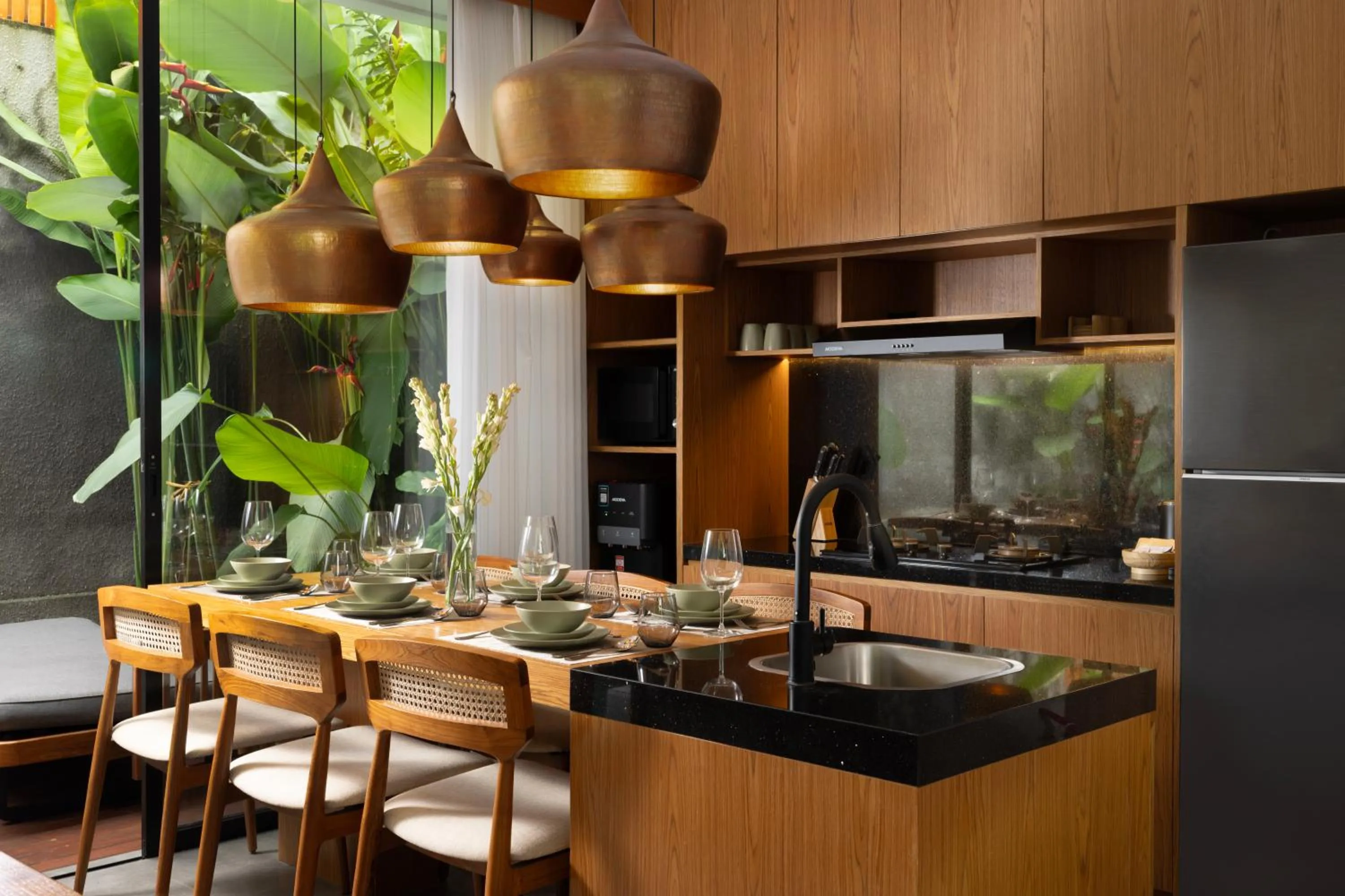 kitchen in Damara Village Ubud by Alaya Private Estate