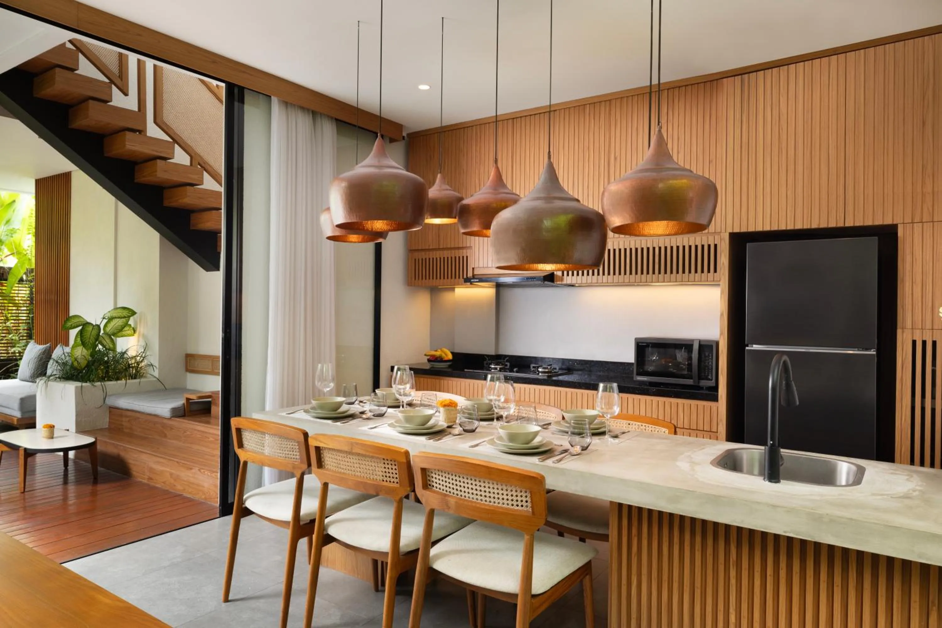 kitchen in Damara Village Ubud by Alaya Private Estate