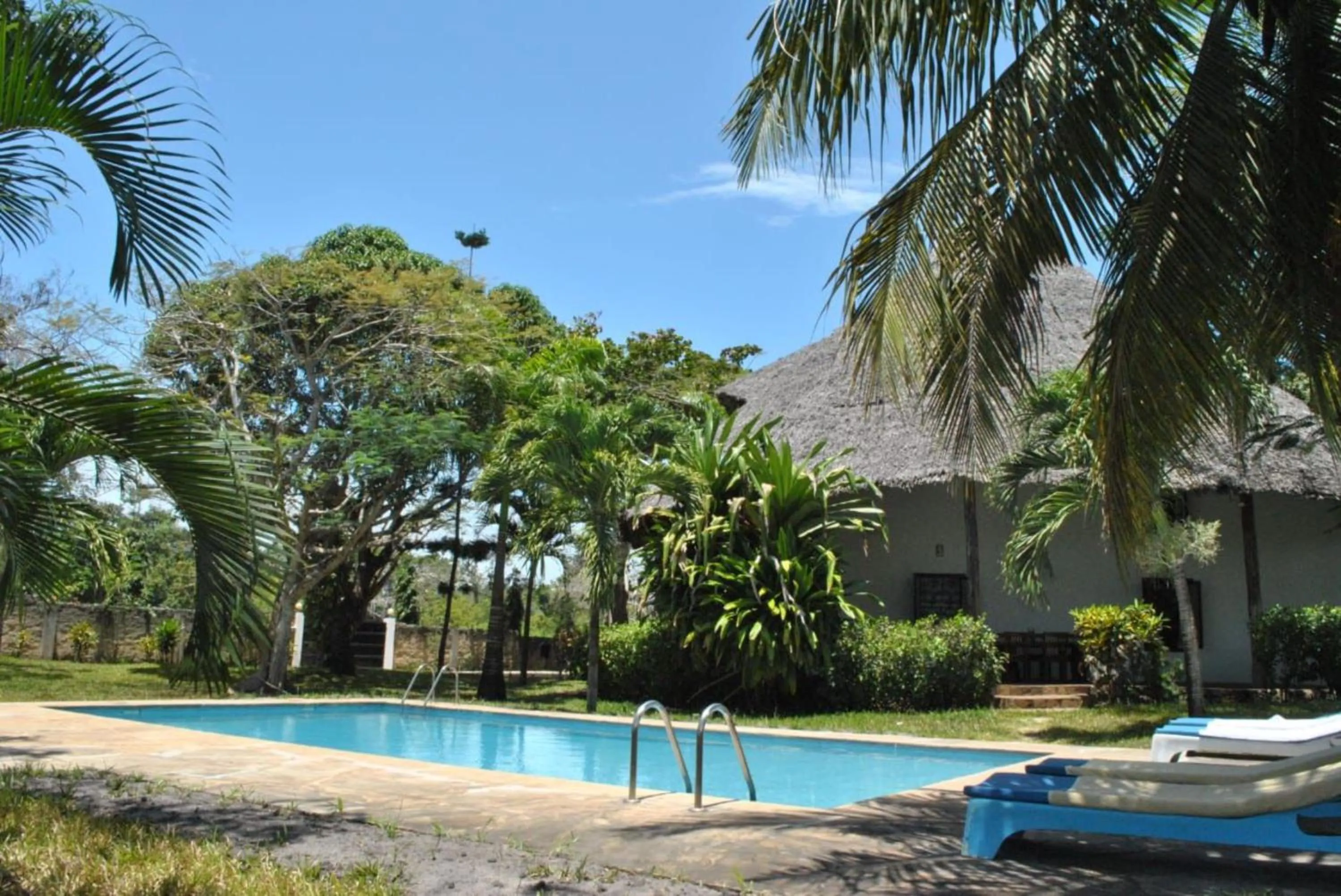 Pool view in Sonnie House Diani