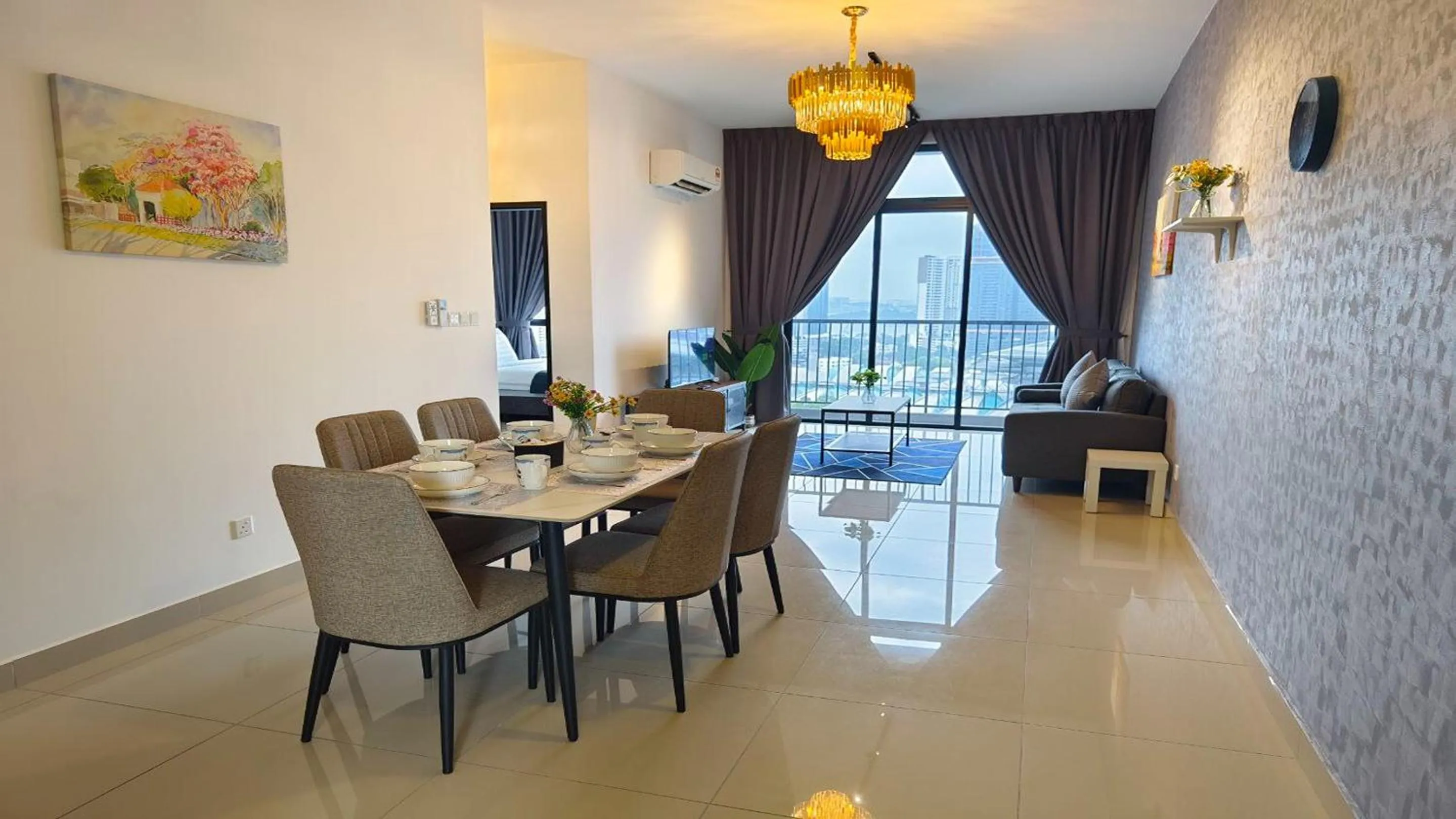Living room in Twin Tower Johor Bahru by Glex