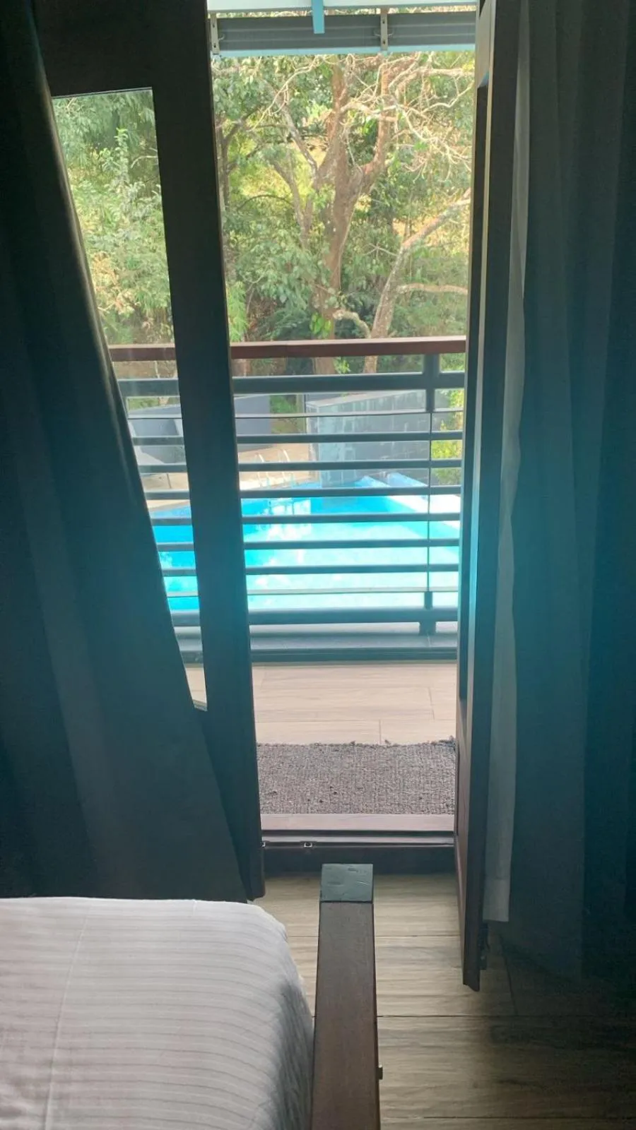 Pool view, Bed in B'camp Resorts & Homestays