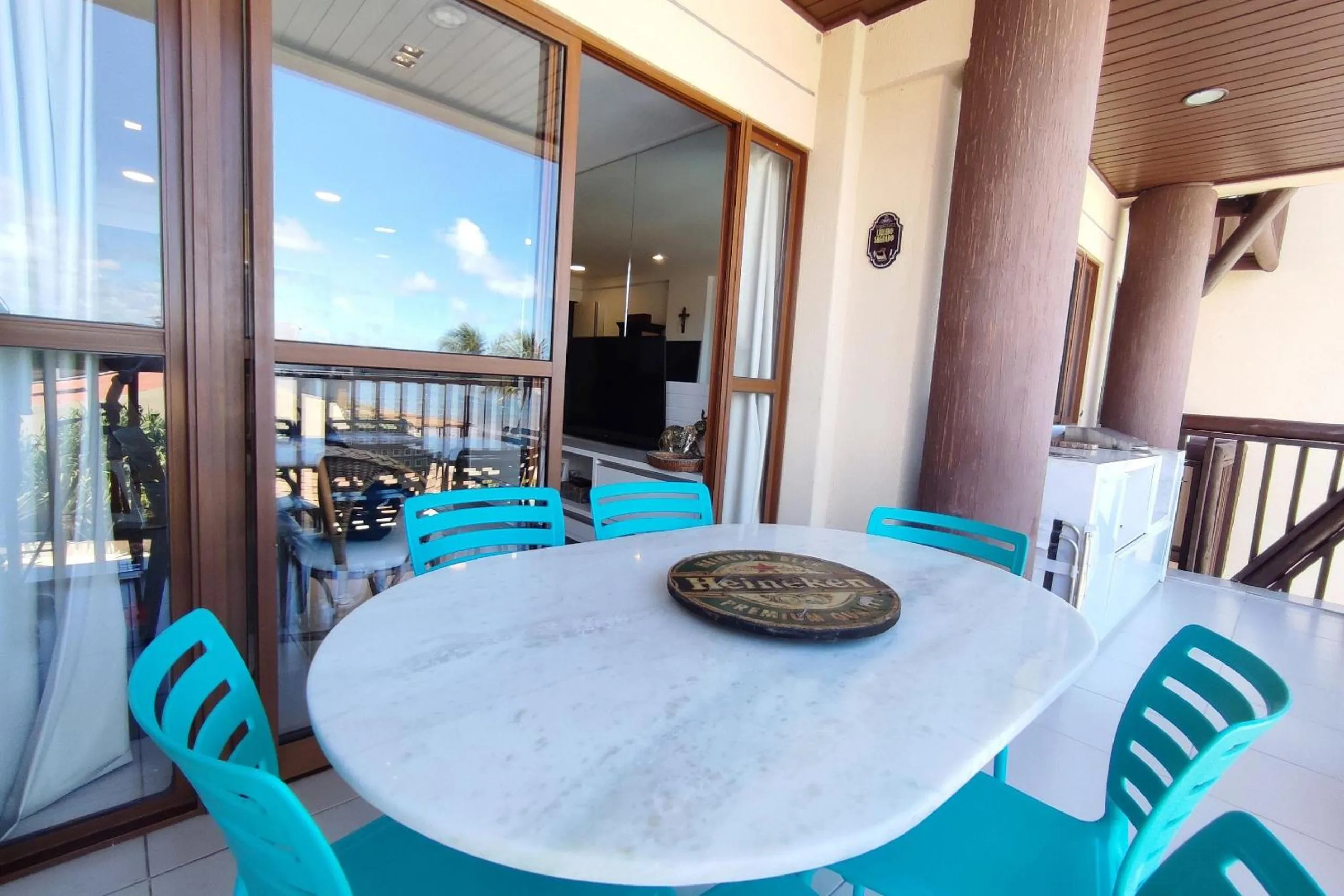 Balcony/Terrace in Barra Bali - Pé na areia com Vista Mar