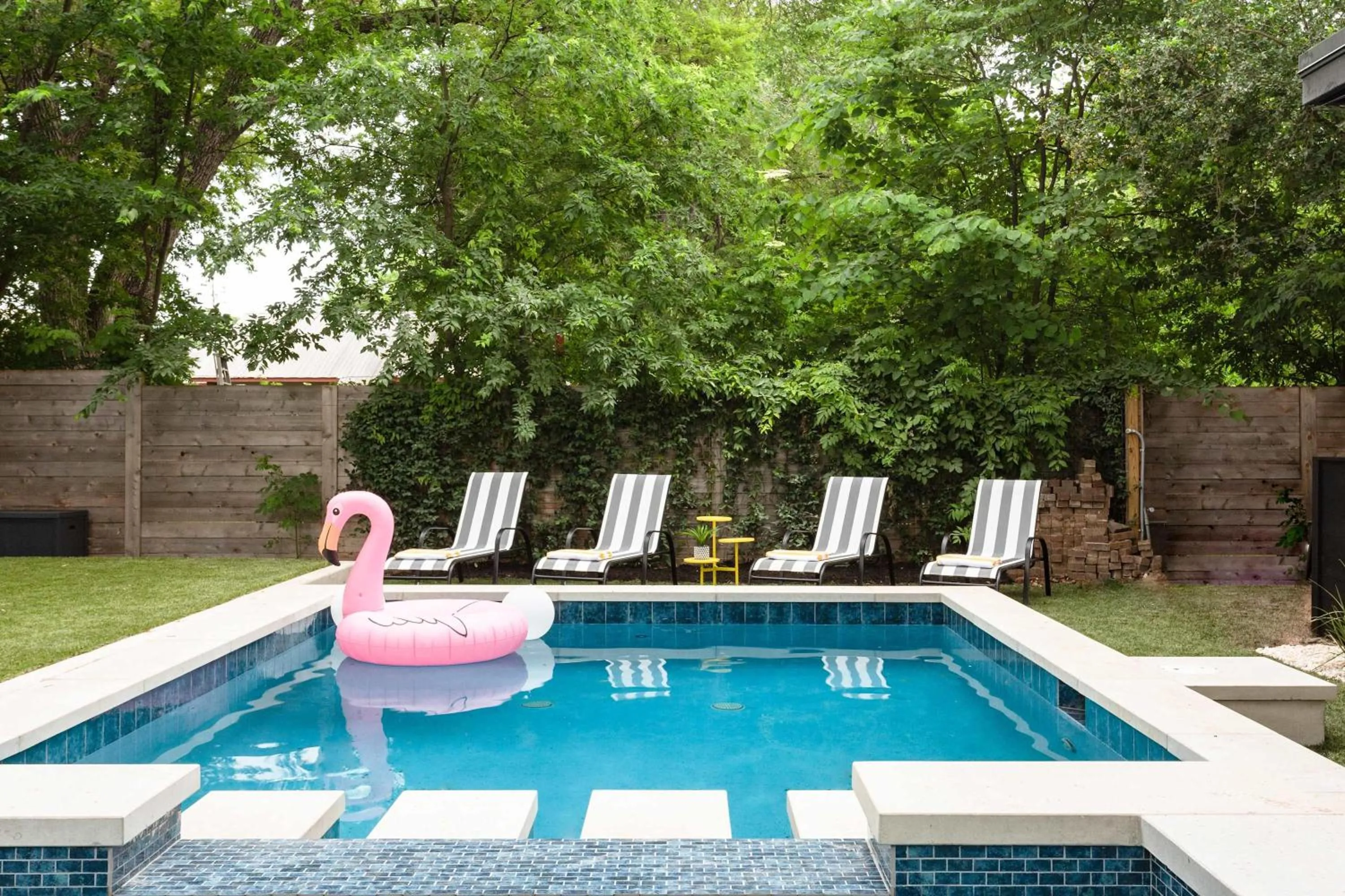 Patio in Upstay Luxe Pool Retreat - 7 Min to Rainey St