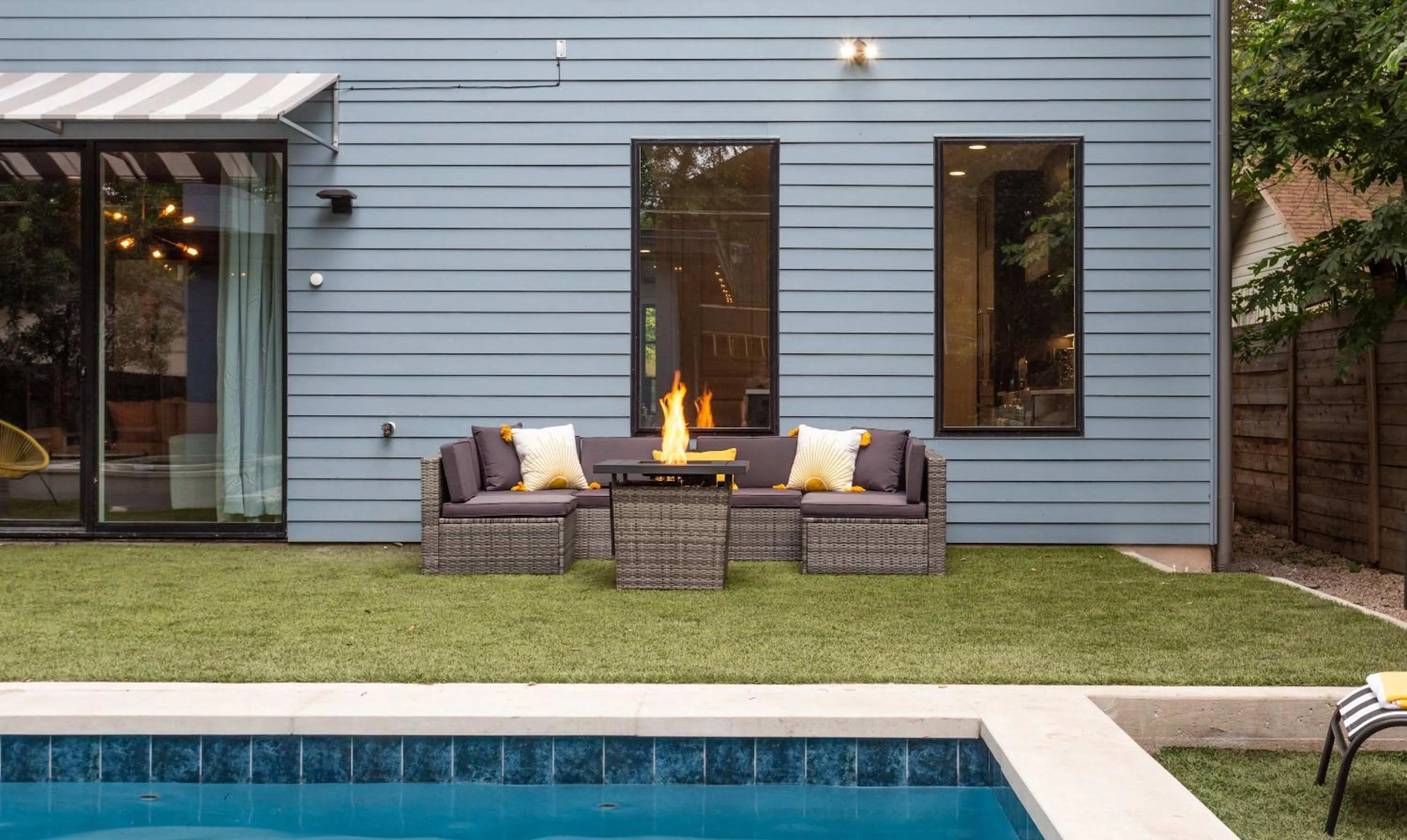 Patio in Upstay Luxe Pool Retreat - 7 Min to Rainey St