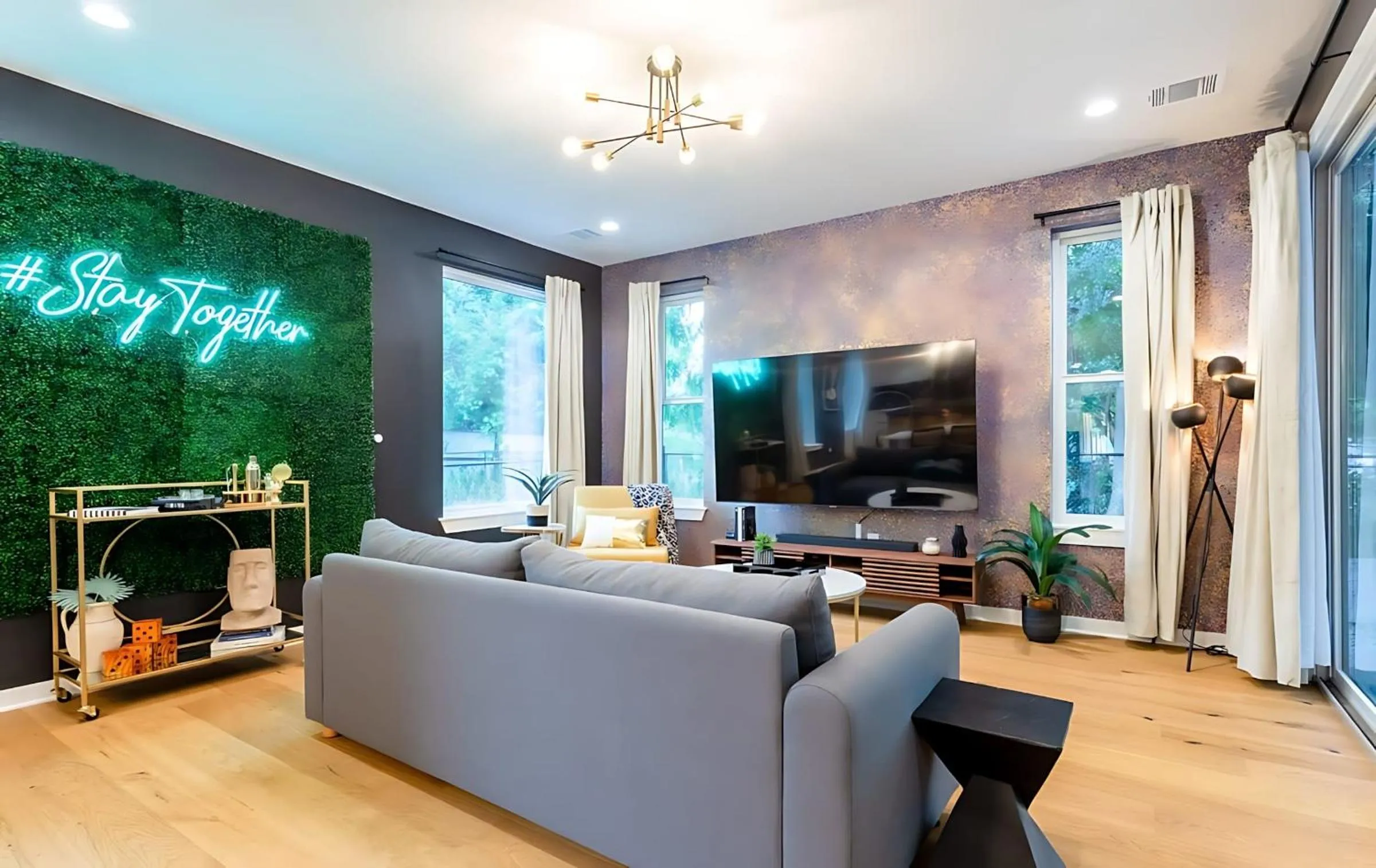 TV and multimedia in Massive 10BR Compound - 6 Min to Downtown Austin