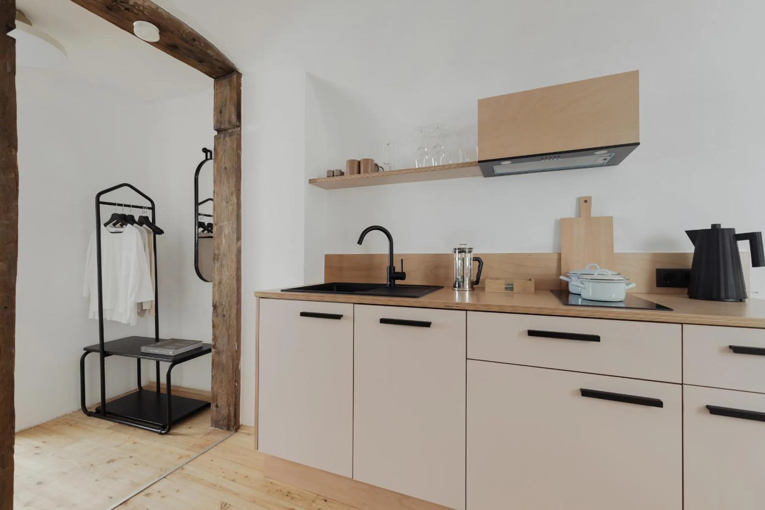 Kitchen or kitchenette in Das Grüne Haus - Boutique Apartments ecofriendly