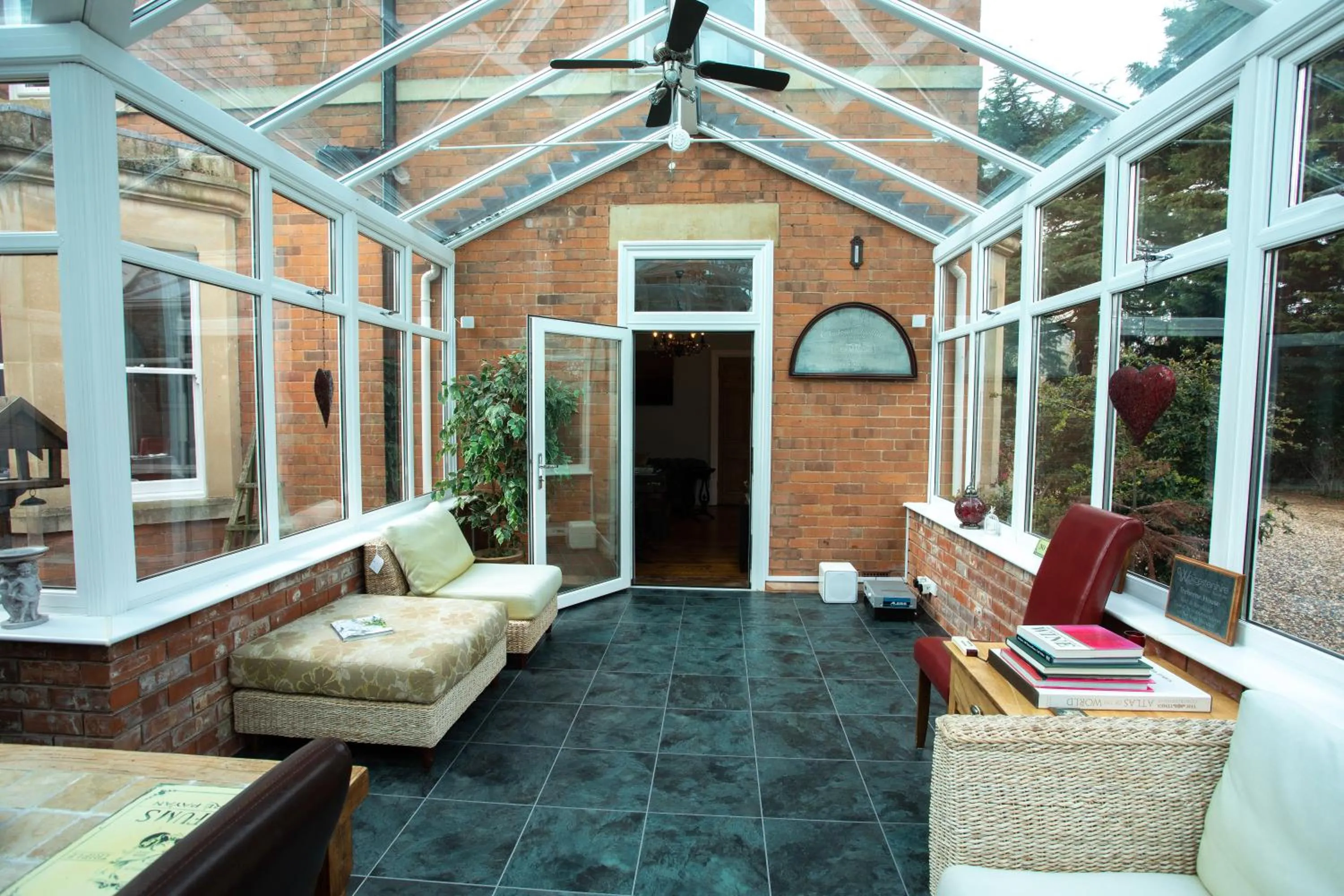 Seating area in Treherne House & The Malvern Retreat