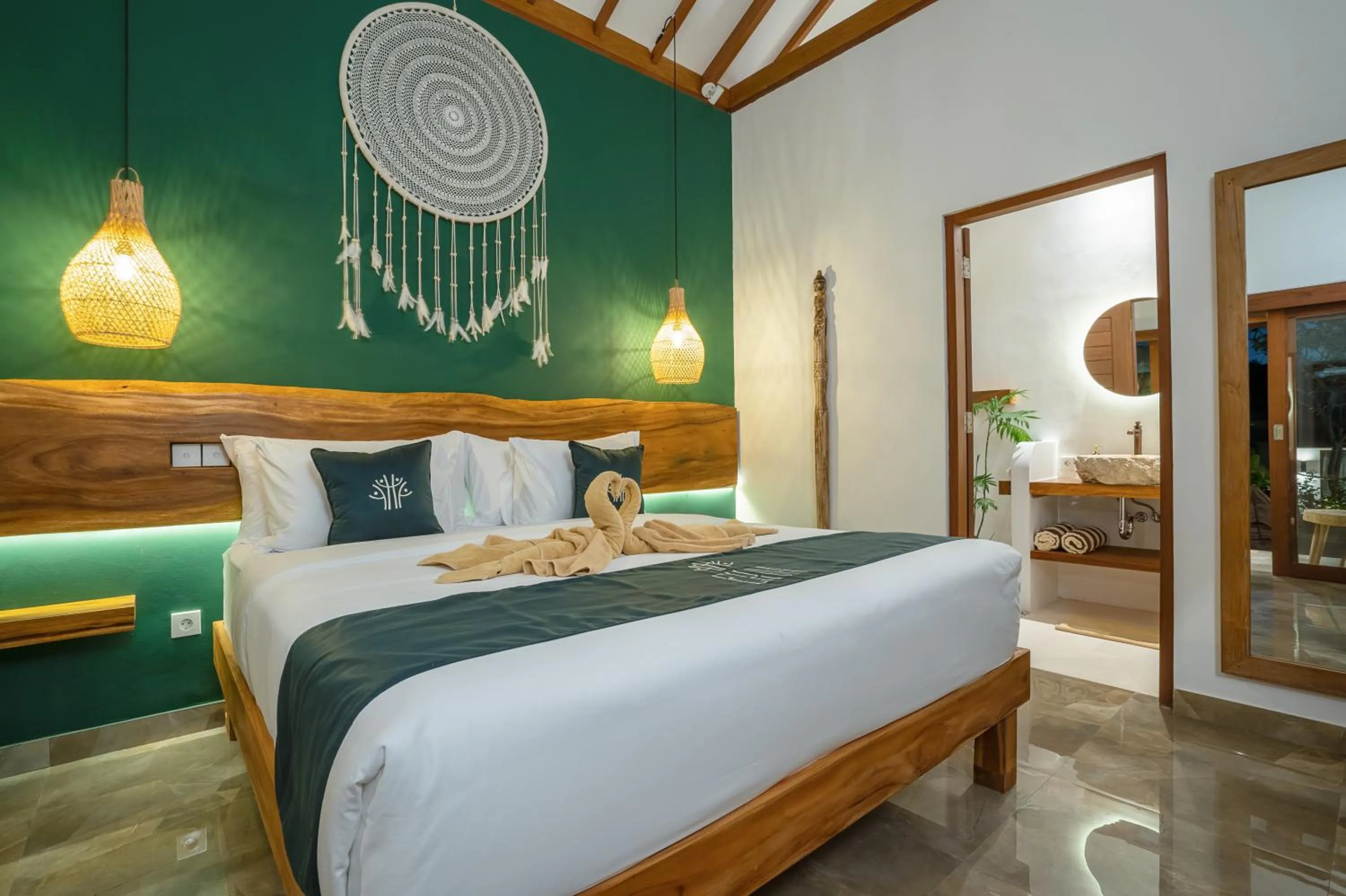 Bedroom, Bed in EHOA NYANYI BEACH Boutique Hotel - In front of entrance to NUANU