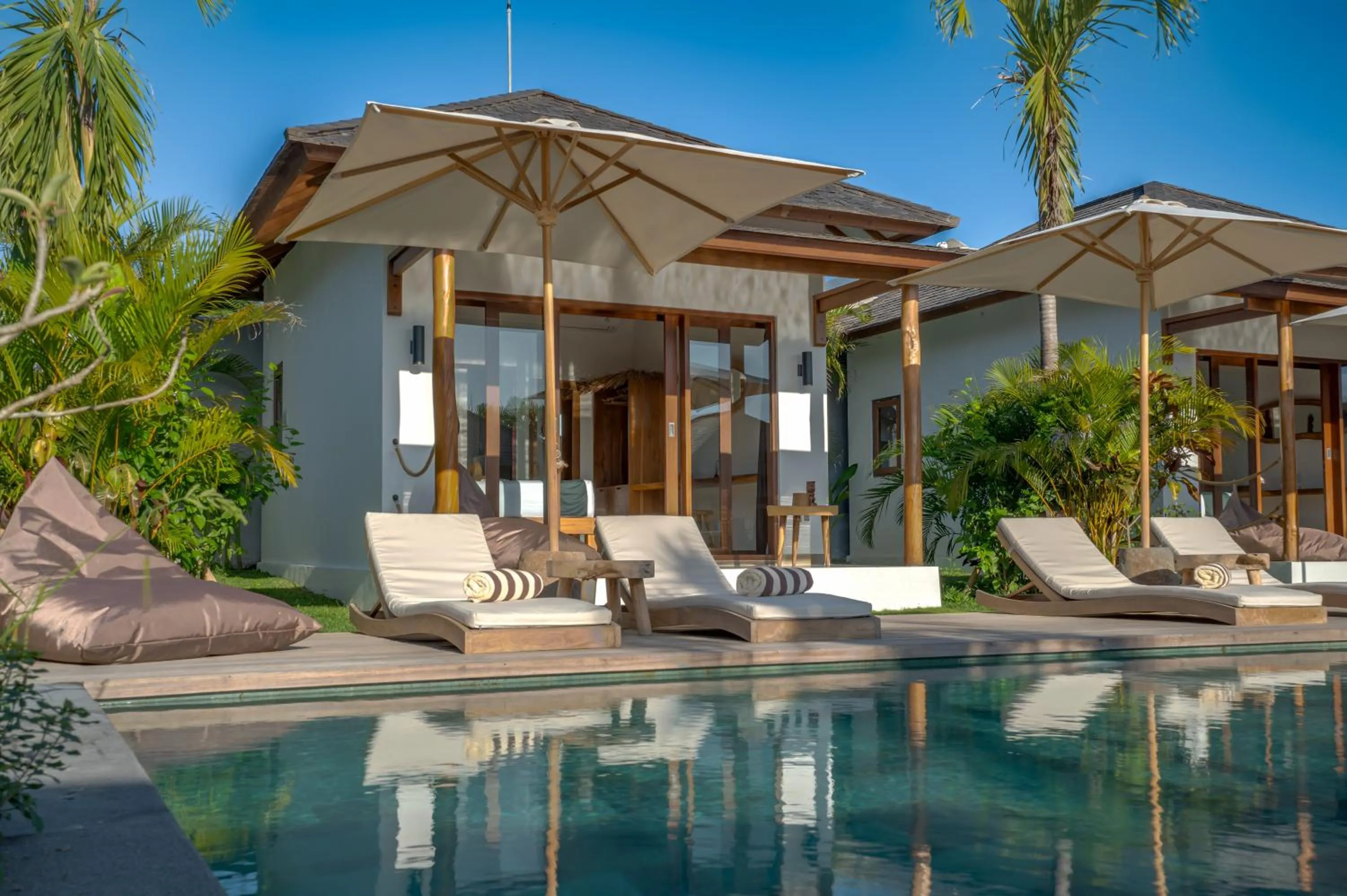 Pool view in EHOA NYANYI BEACH Boutique Hotel - In front of entrance to NUANU