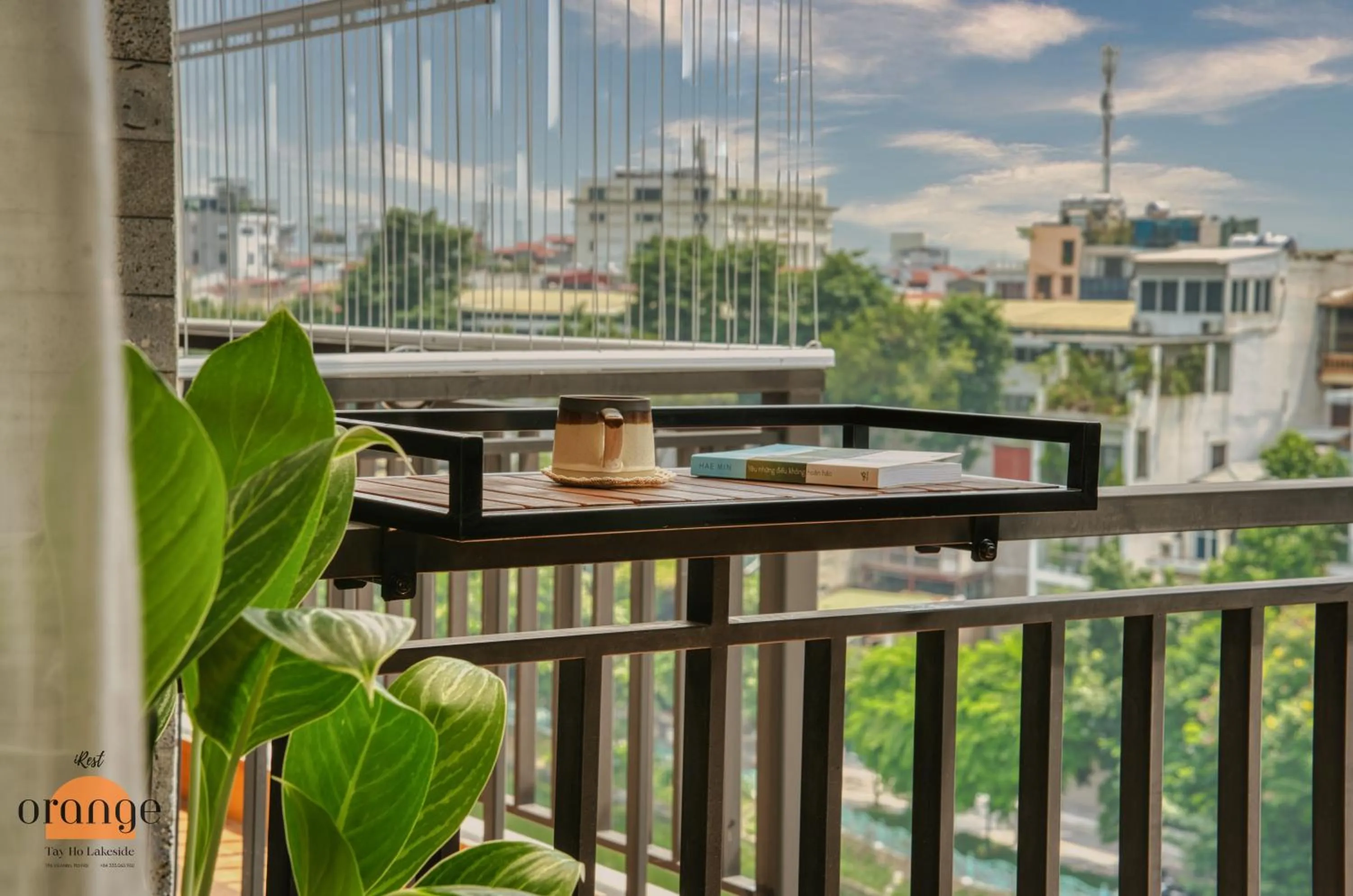 Balcony/Terrace in iRest Orange Tay Ho Lakeside Apartment