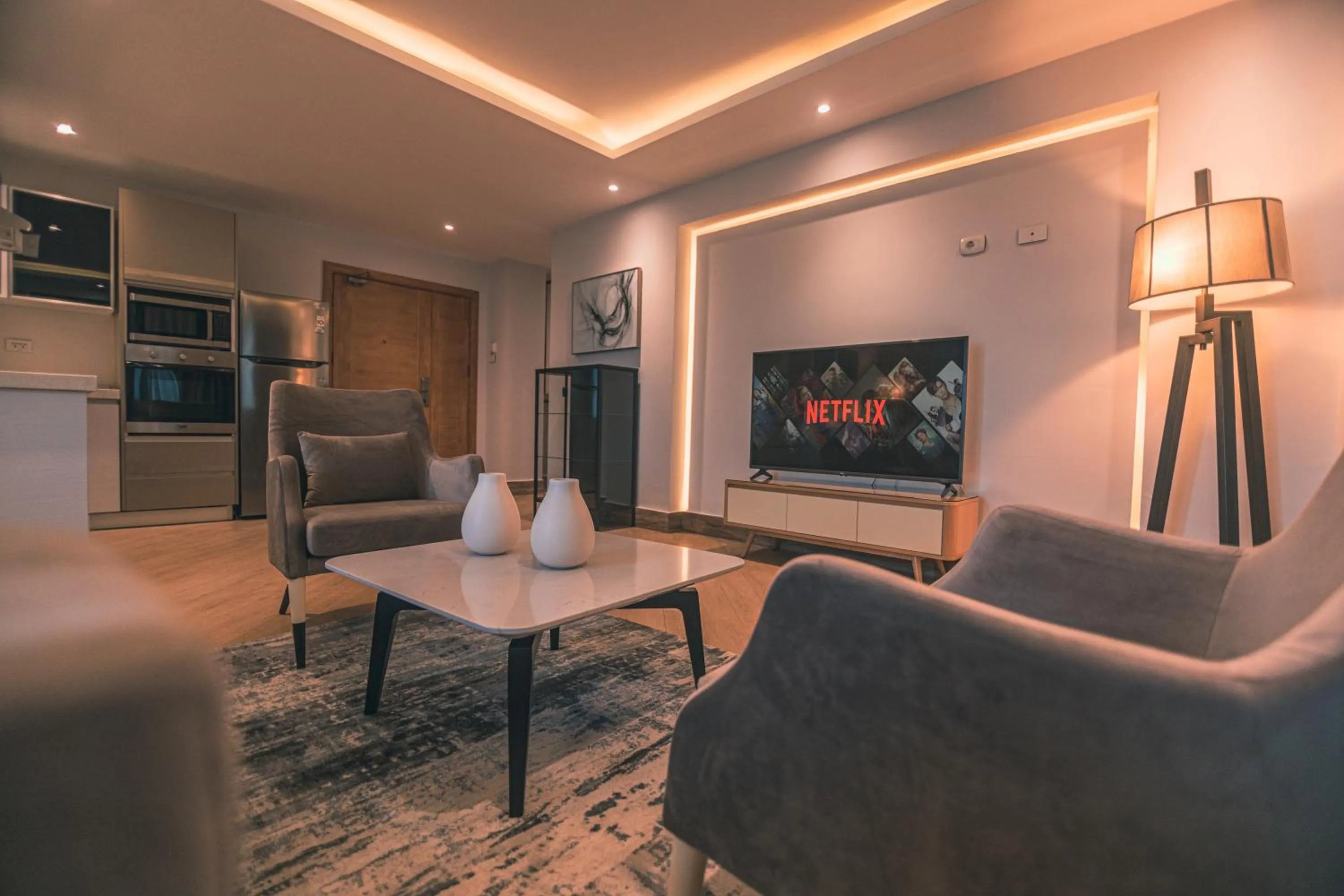 Kitchen or kitchenette in The Row Residential Hotel