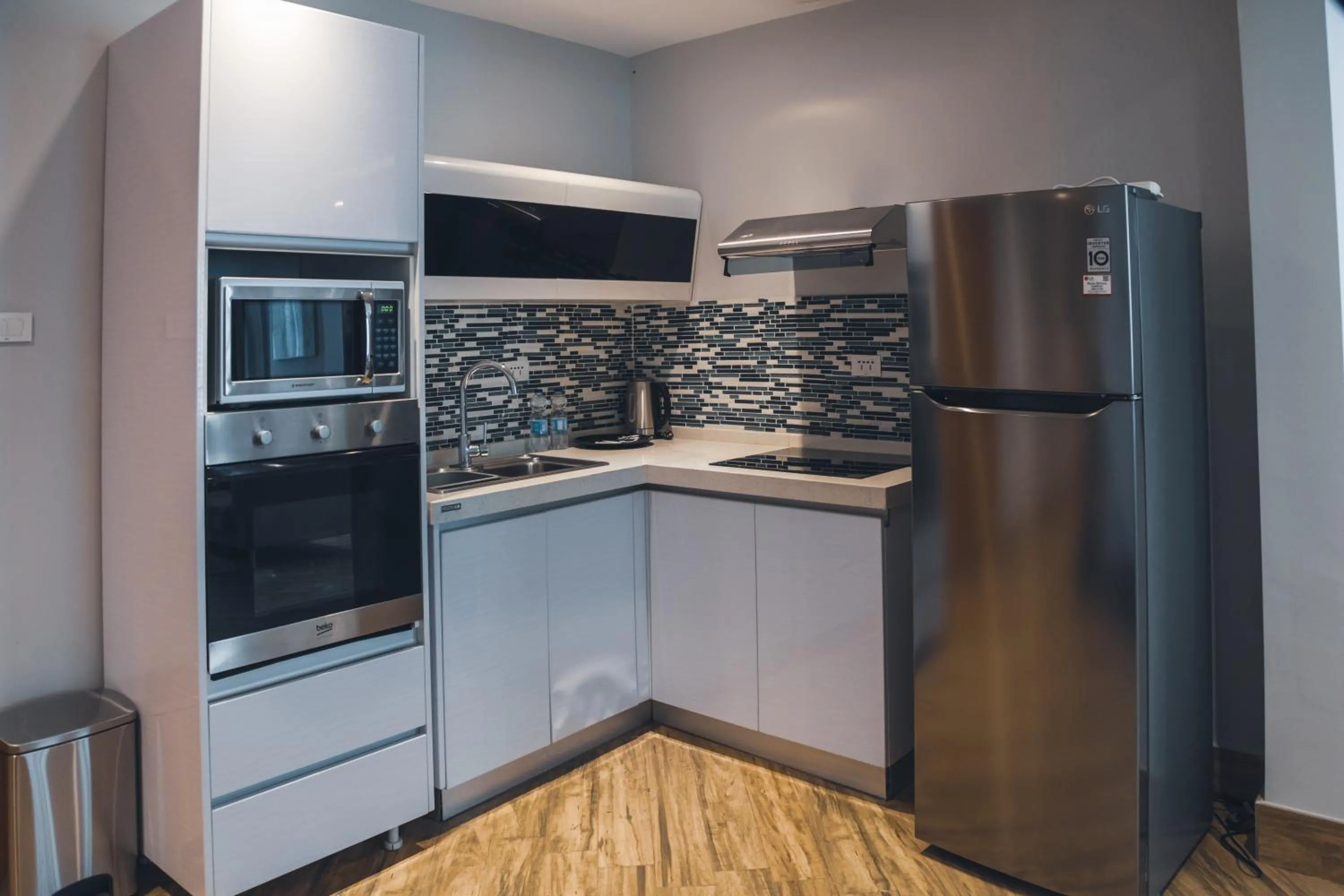 Kitchen or kitchenette in The Row Residential Hotel