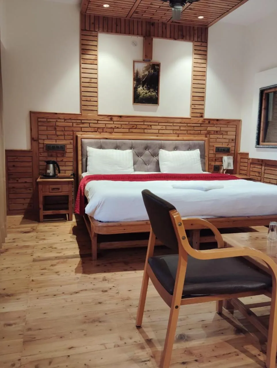 Bedroom, Bed in Hotel CM Palace - Pure Vegetarian