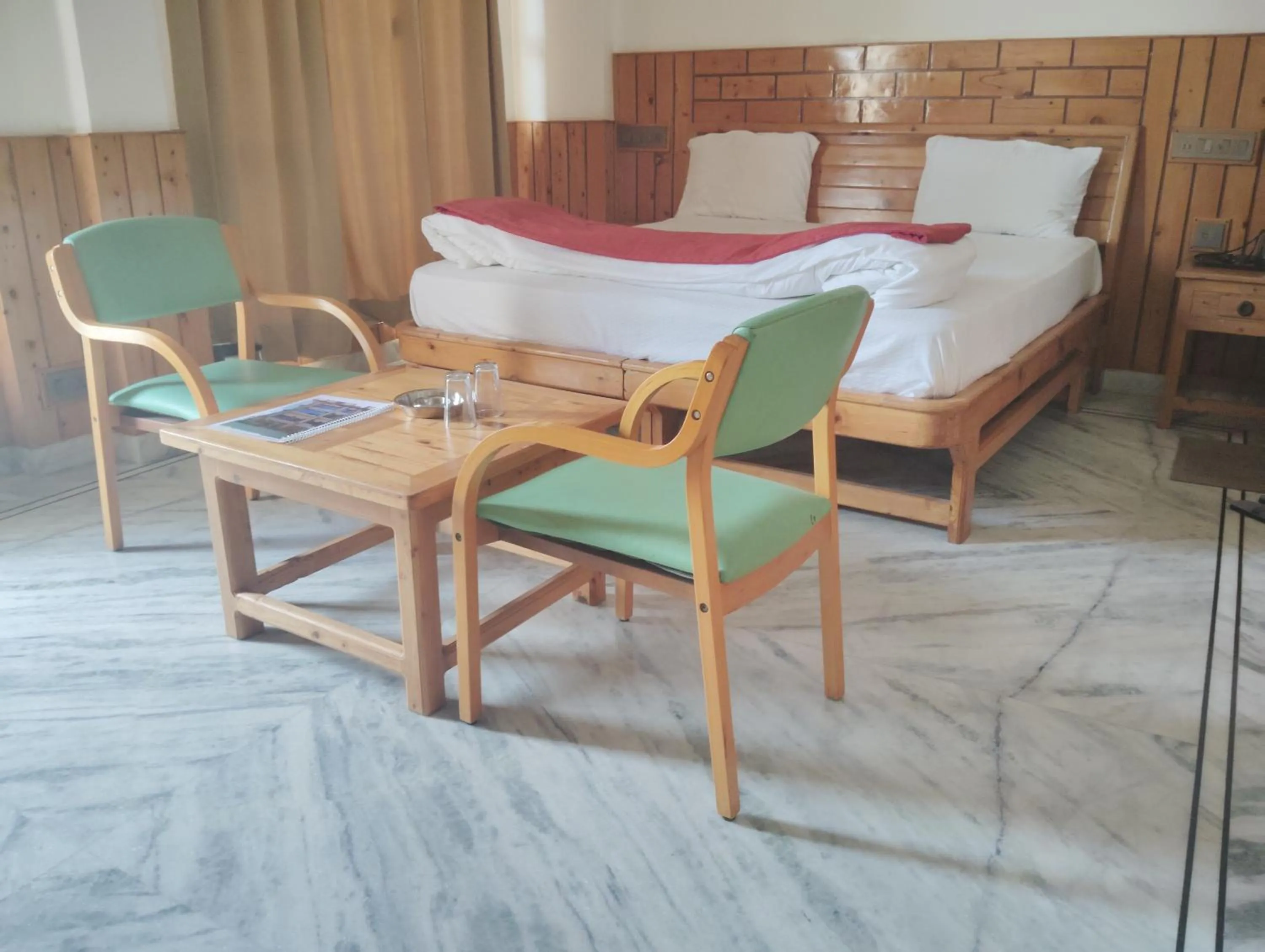 Bedroom, Bed in Hotel CM Palace - Pure Vegetarian