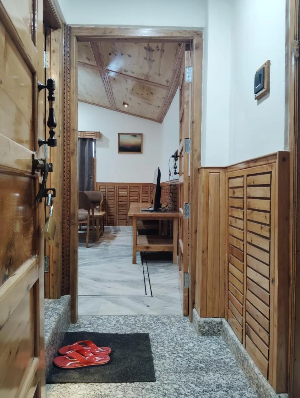 Seating area in Hotel CM Palace - Pure Vegetarian