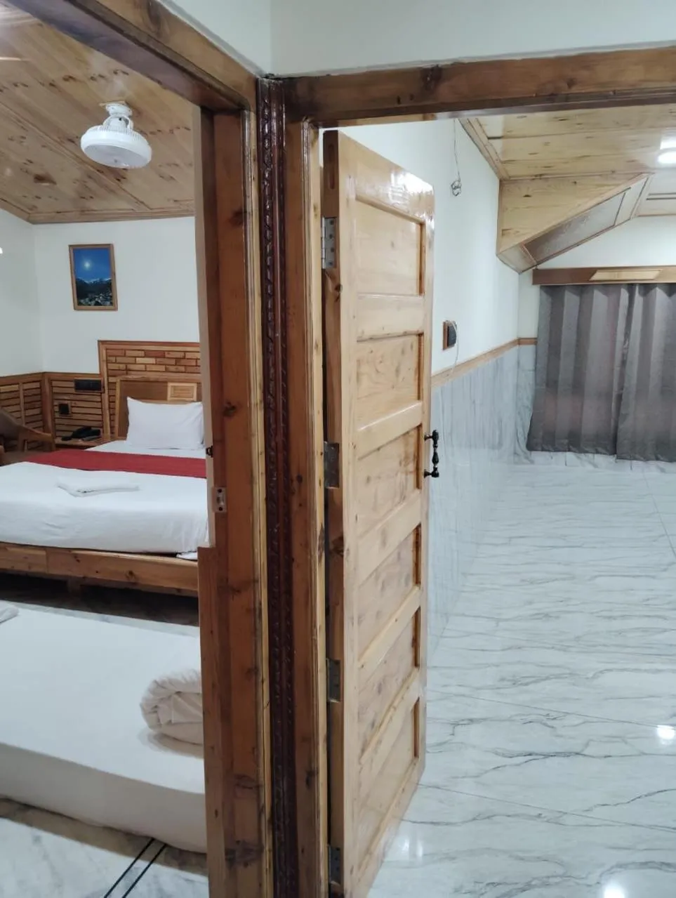 Bedroom, Bed in Hotel CM Palace - Pure Vegetarian