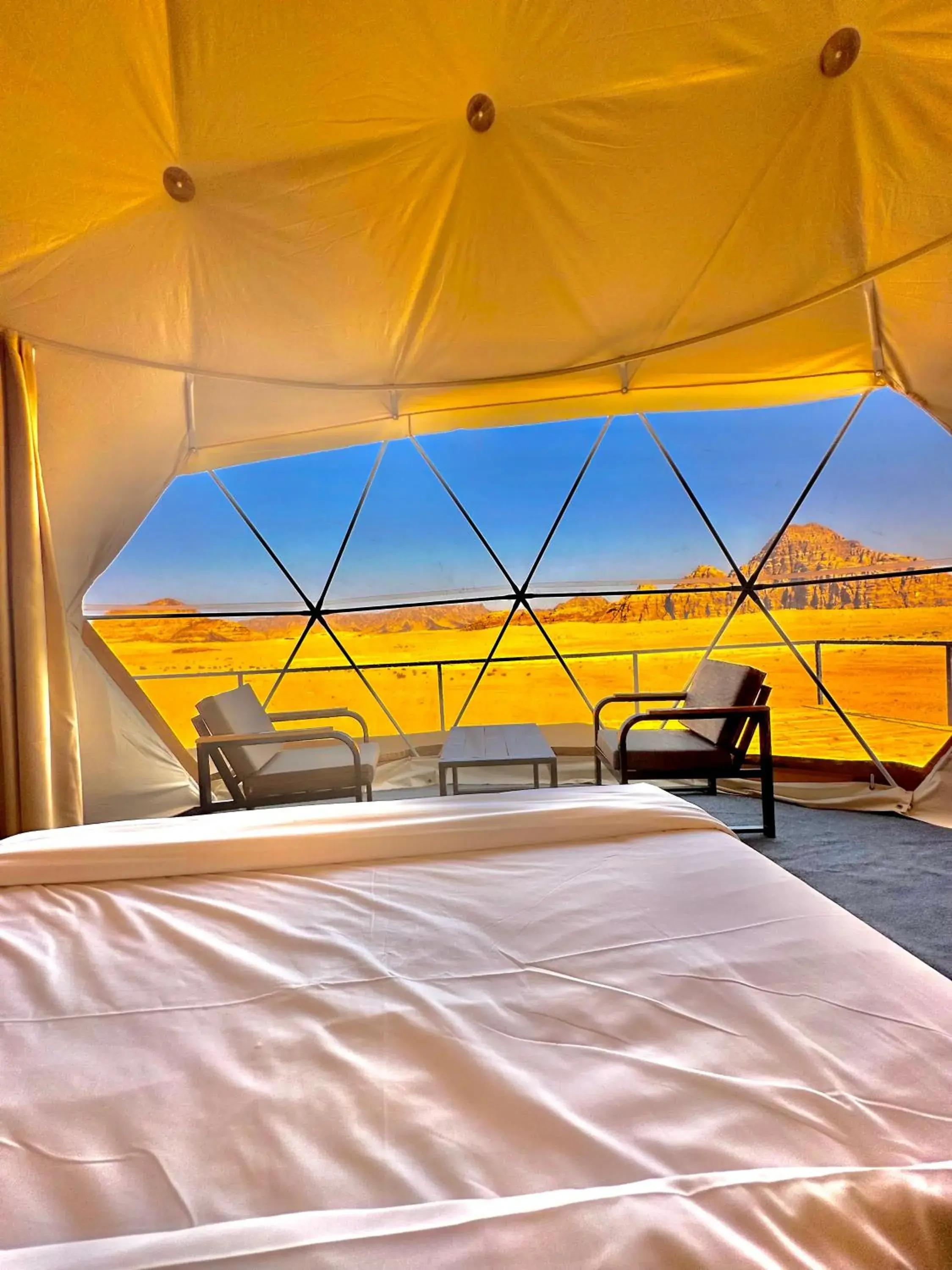 View (from property/room), Bed in Mirage Camp Wadi Rum View (from property/room), Bed in Mirage Camp Wadi Rum