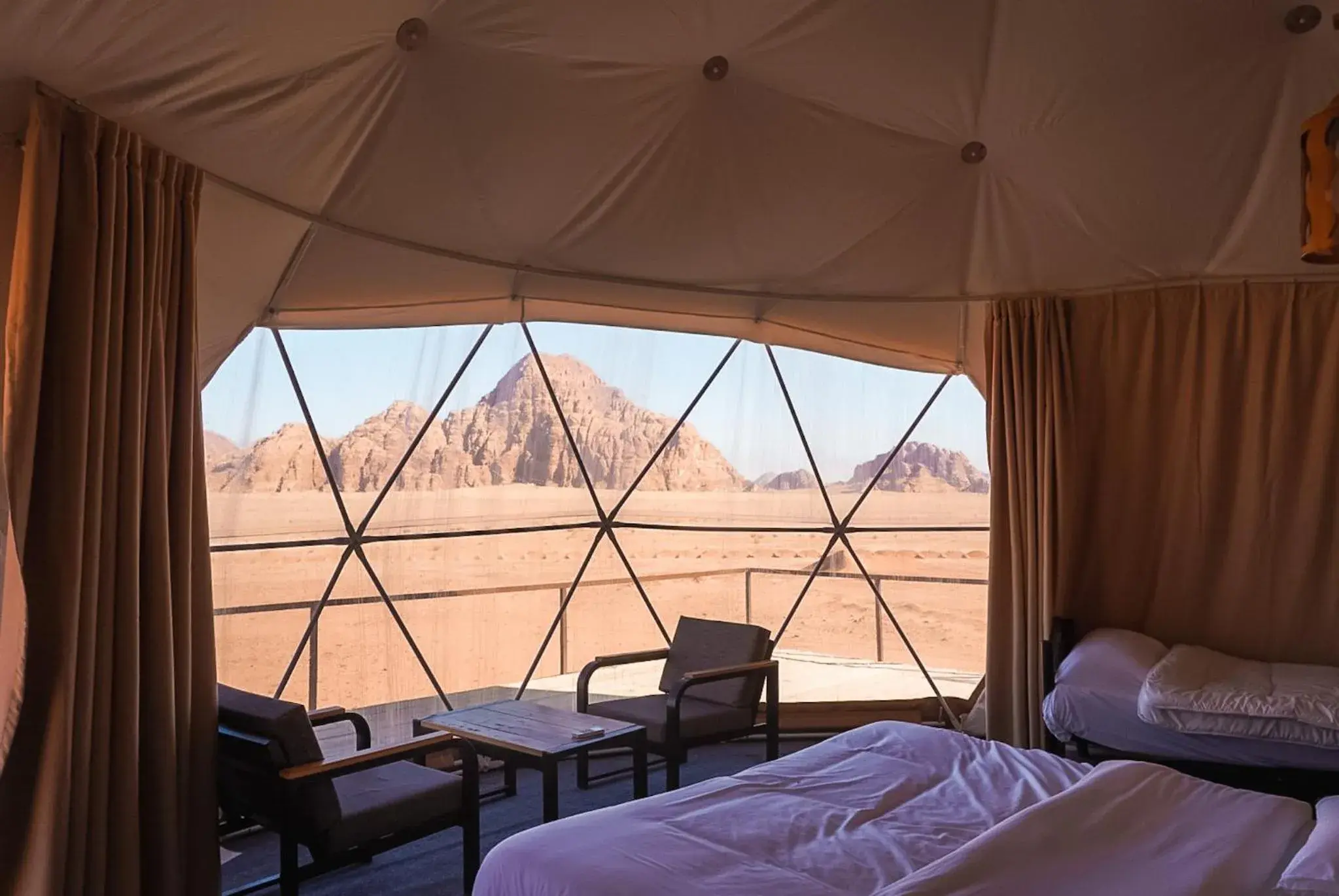 Bed in Mirage Camp Wadi Rum Bed in Mirage Camp Wadi Rum