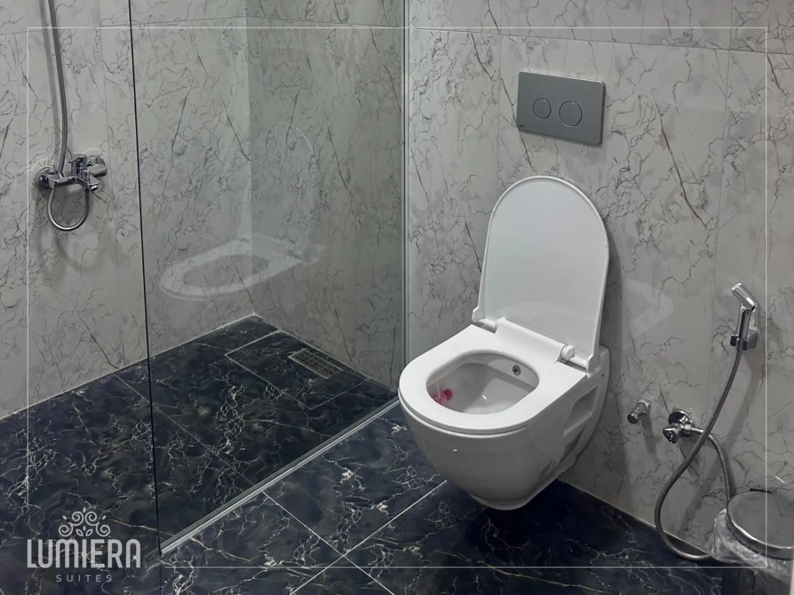 Shower in Lumiera Suites Hotel