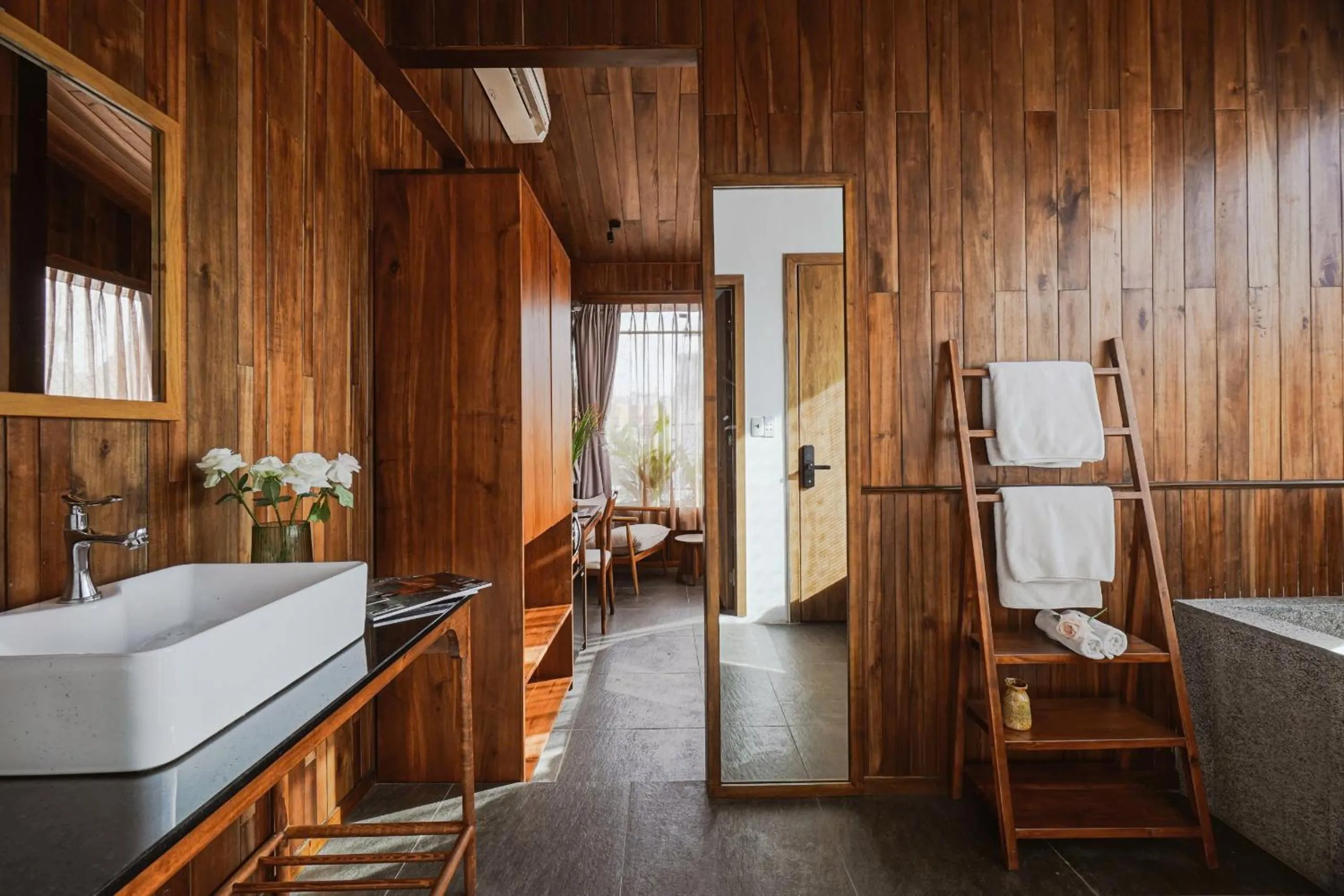 Bathroom, Bed in Nexus House Cay Diep - Near Independence Palace