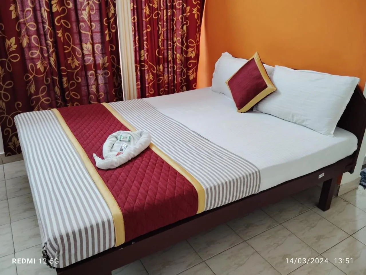 Bed in Hotel Gamas Inn