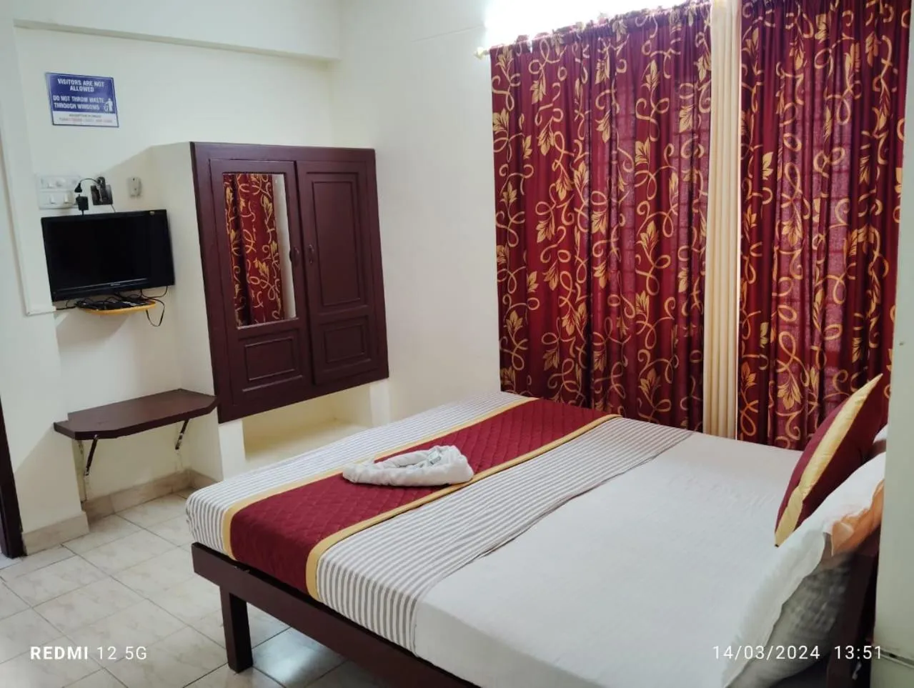 Bed in Hotel Gamas Inn