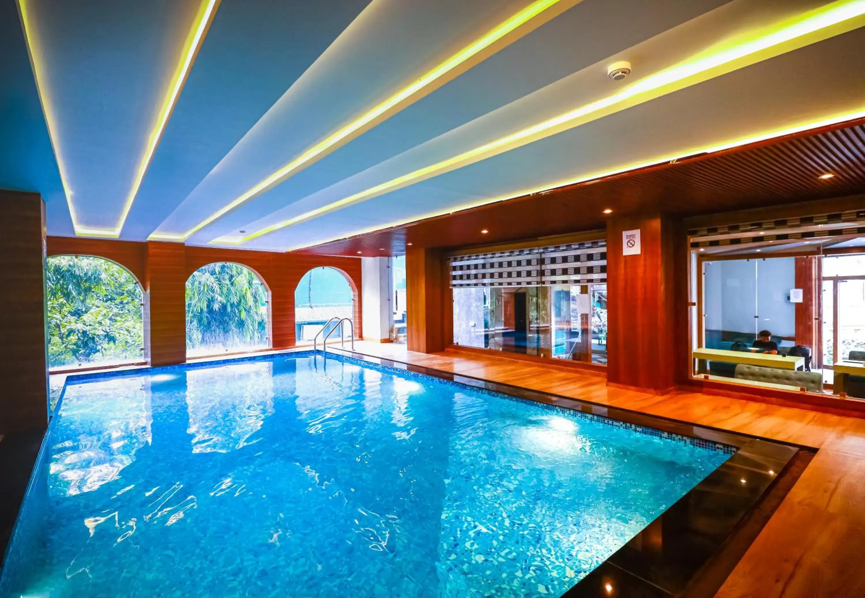 Pool view in Hotel JP Hills Rishikesh Pool view in Hotel JP Hills Rishikesh