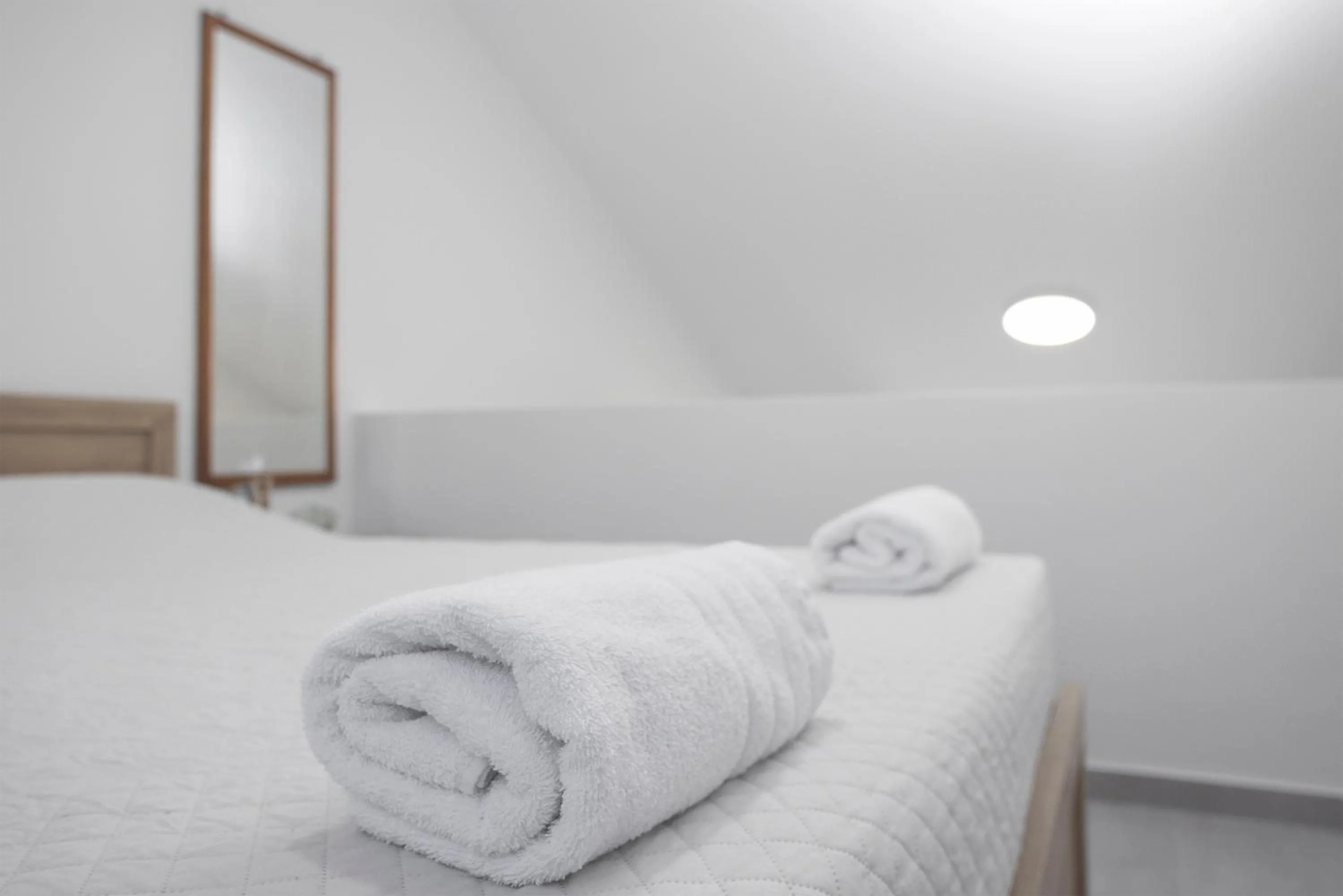 towels, Bed in Lovely Studio by the Beach