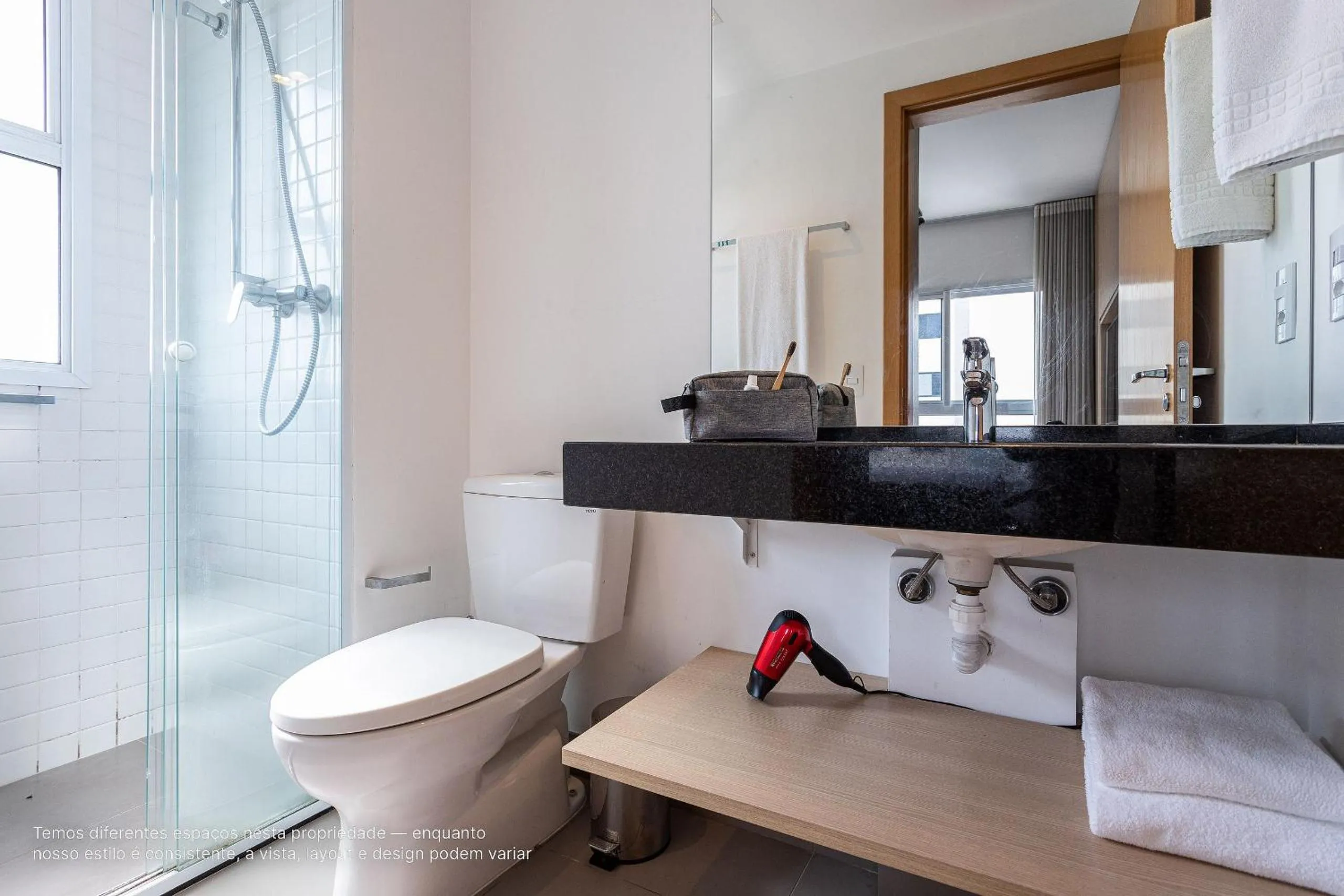 Shower in Homelike by Viva - Apartamentos completos em Pinheiros a uma quadra da Faria Lima
