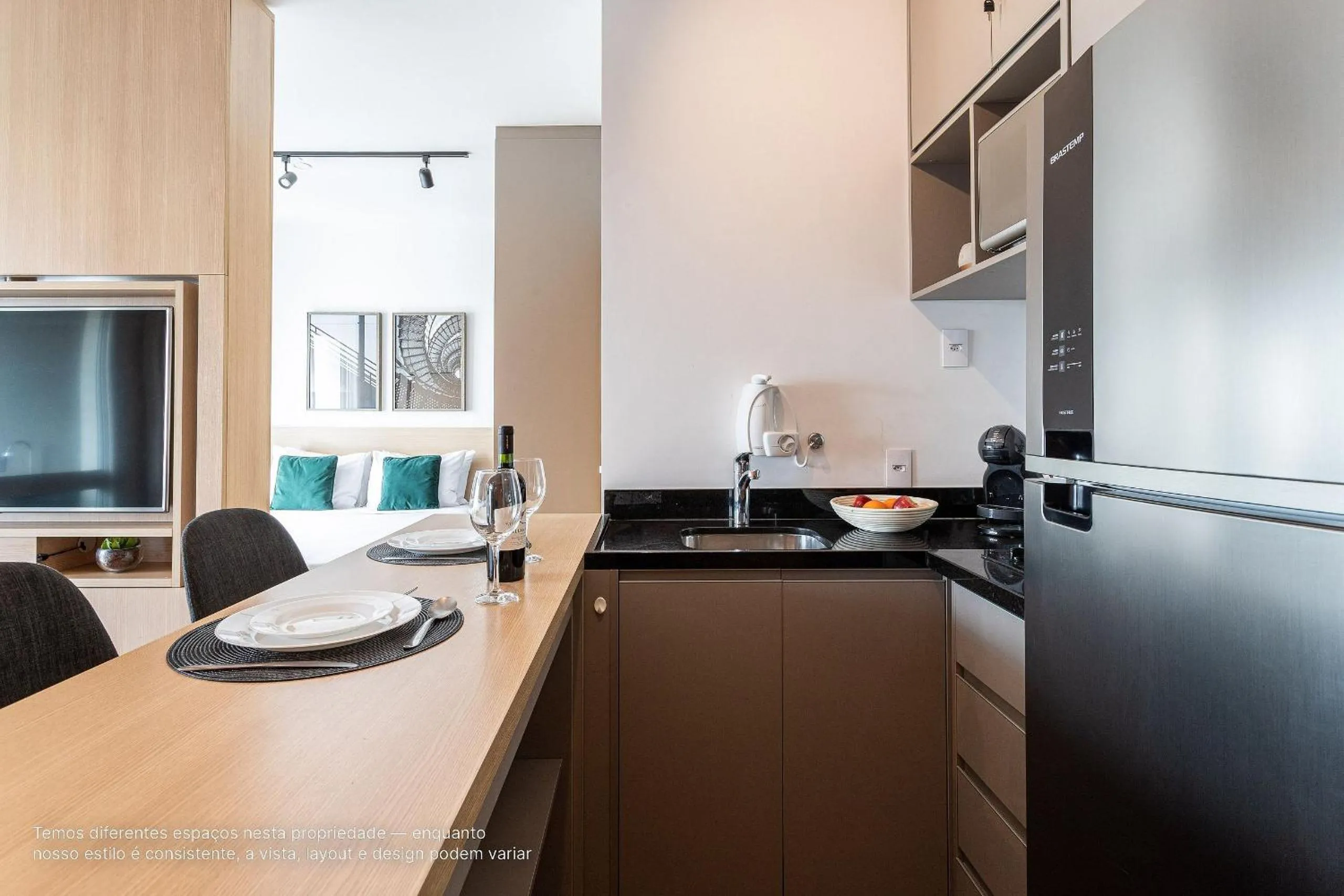 Kitchen or kitchenette in Homelike by Viva - Apartamentos completos em Pinheiros a uma quadra da Faria Lima