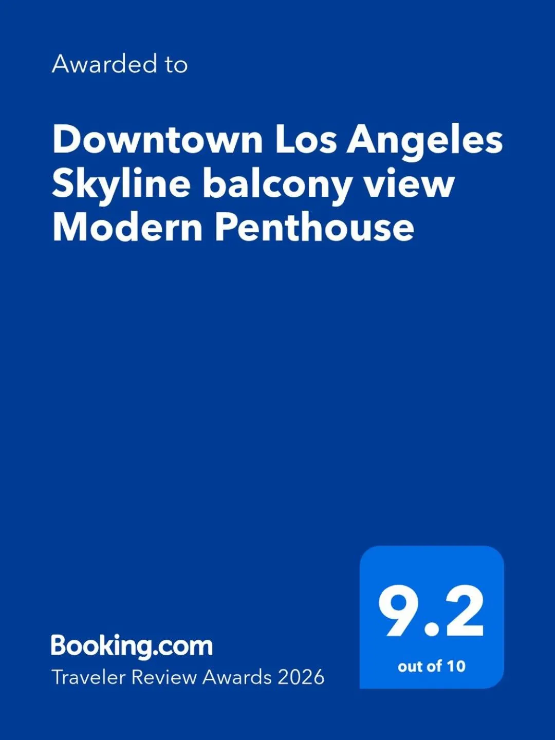 Downtown Los Angeles Skyline balcony view Modern Penthouse