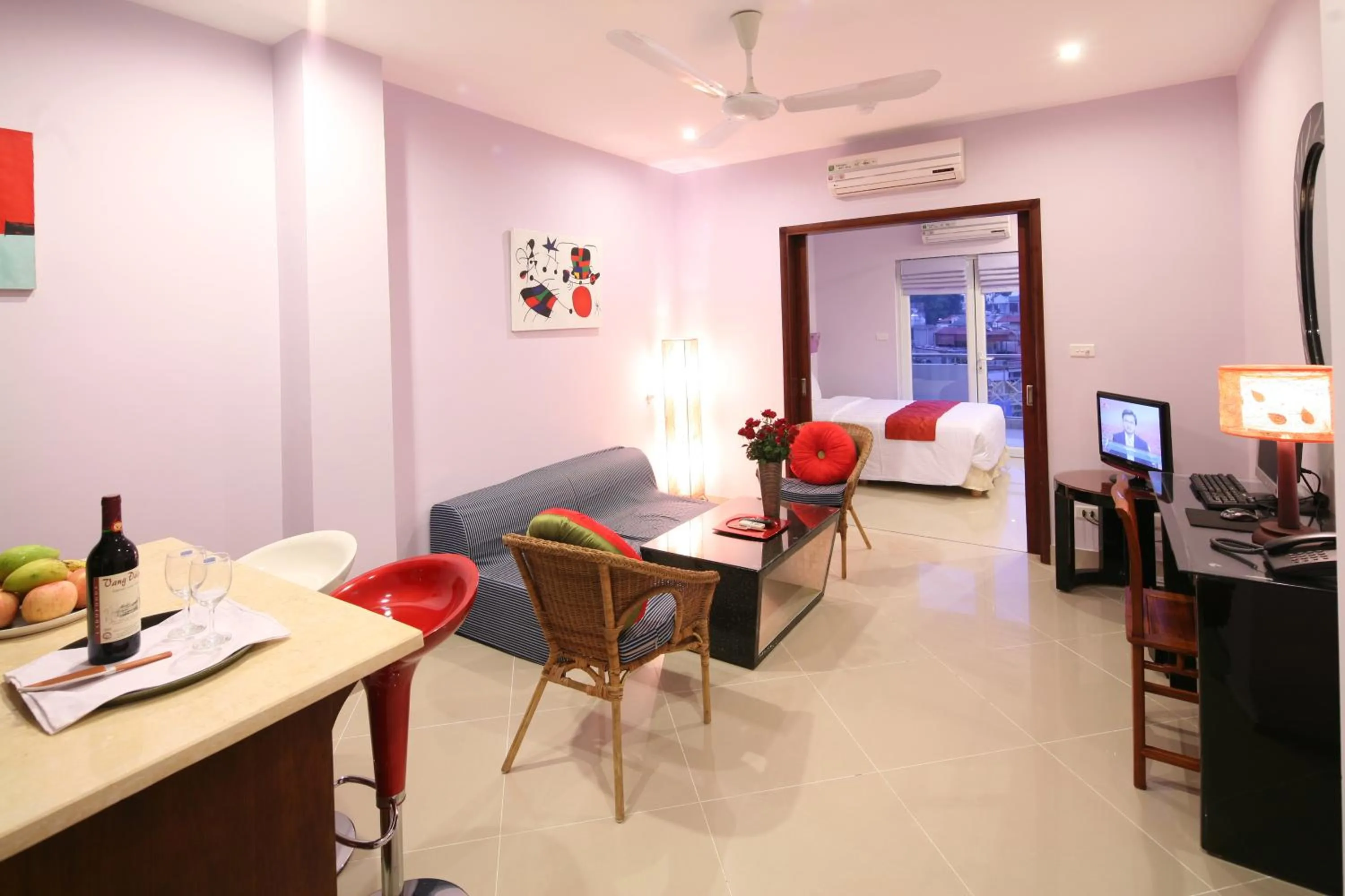 Living room in Rising Dragon Hotel