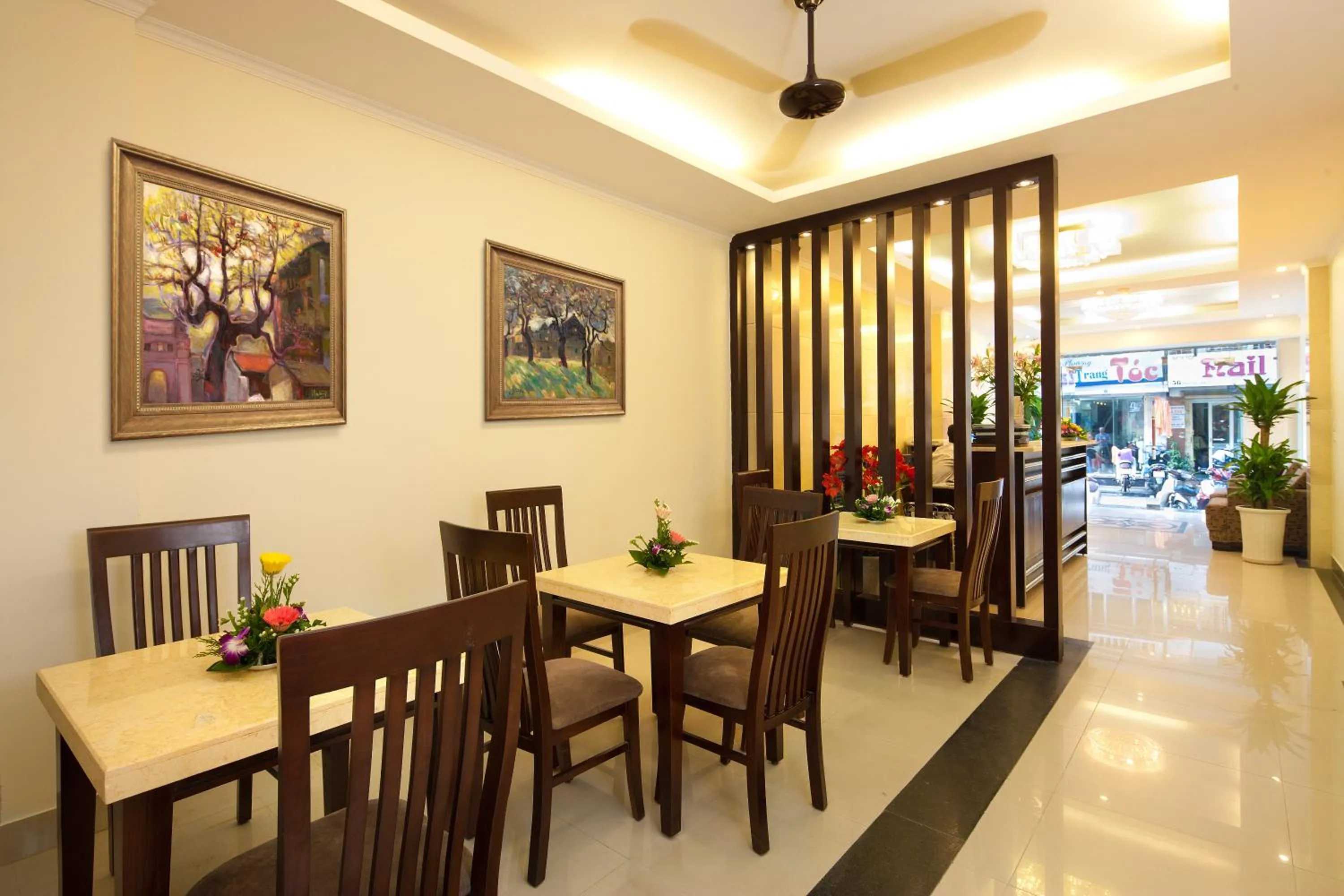 Dining area in Rising Dragon Hotel