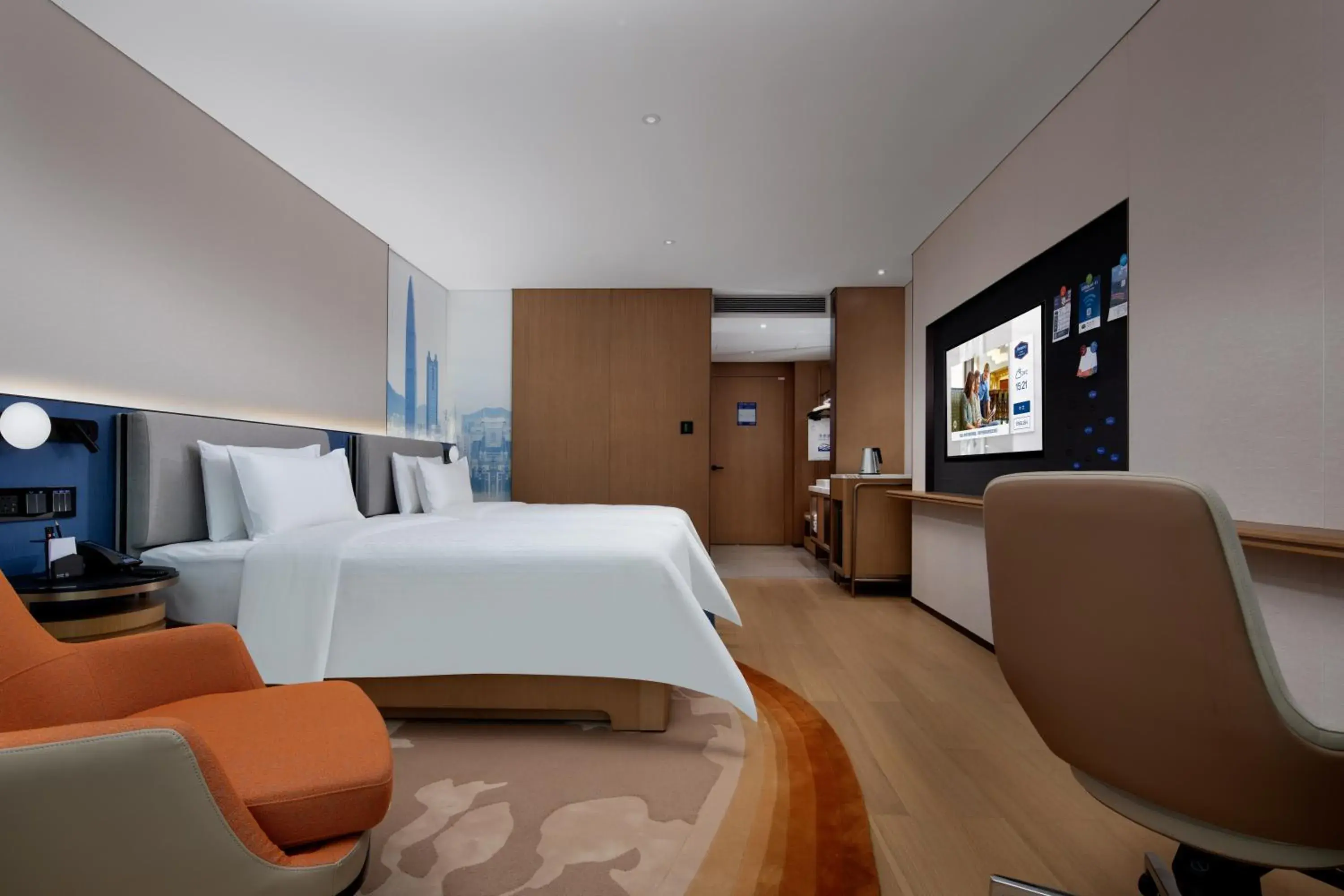 Bed in Hampton by Hilton Shenzhen Futian Port Bed in Hampton by Hilton Shenzhen Futian Port