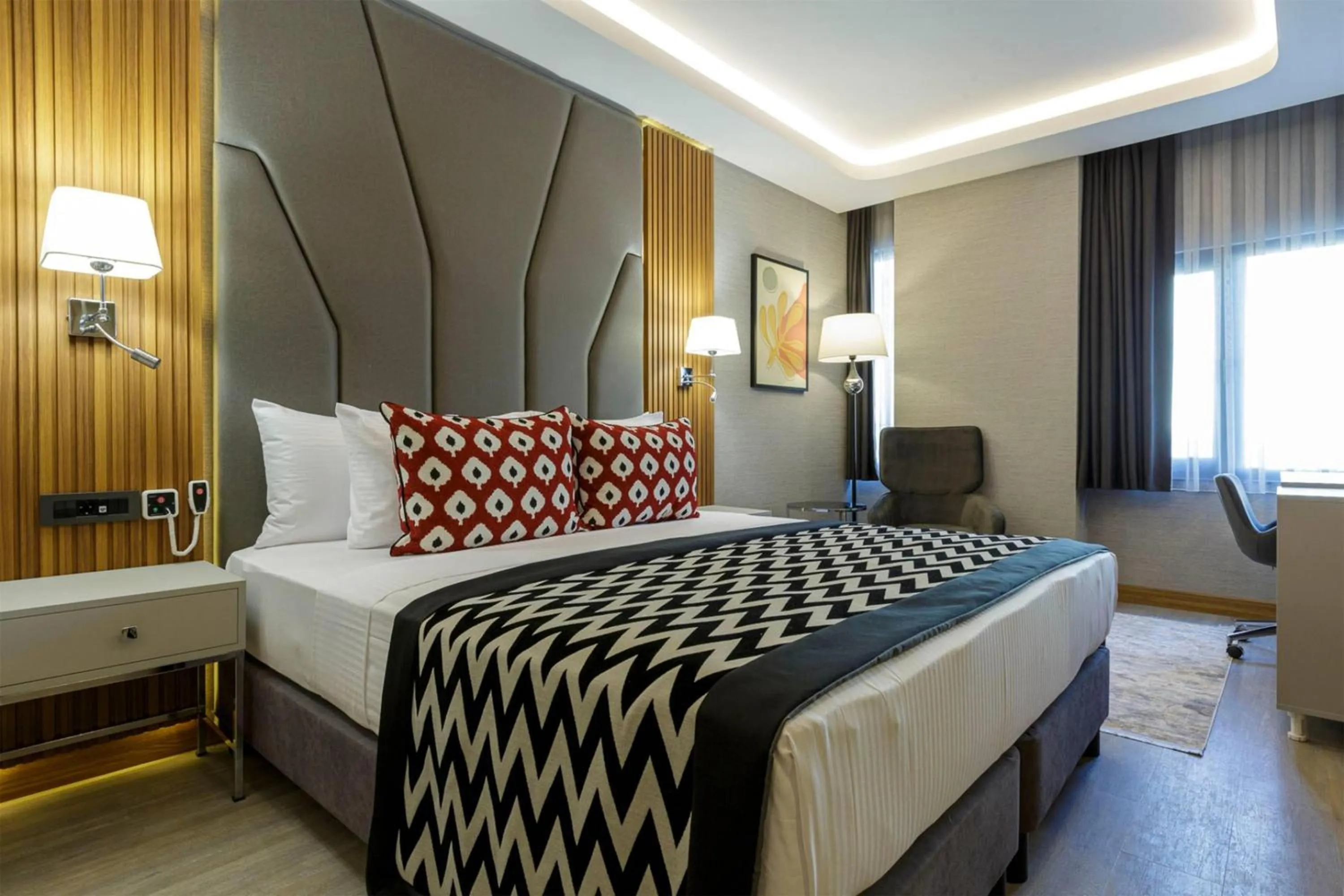 Photo of the whole room, Bed in Ramada Encore by Wyndham Istanbul Sisli