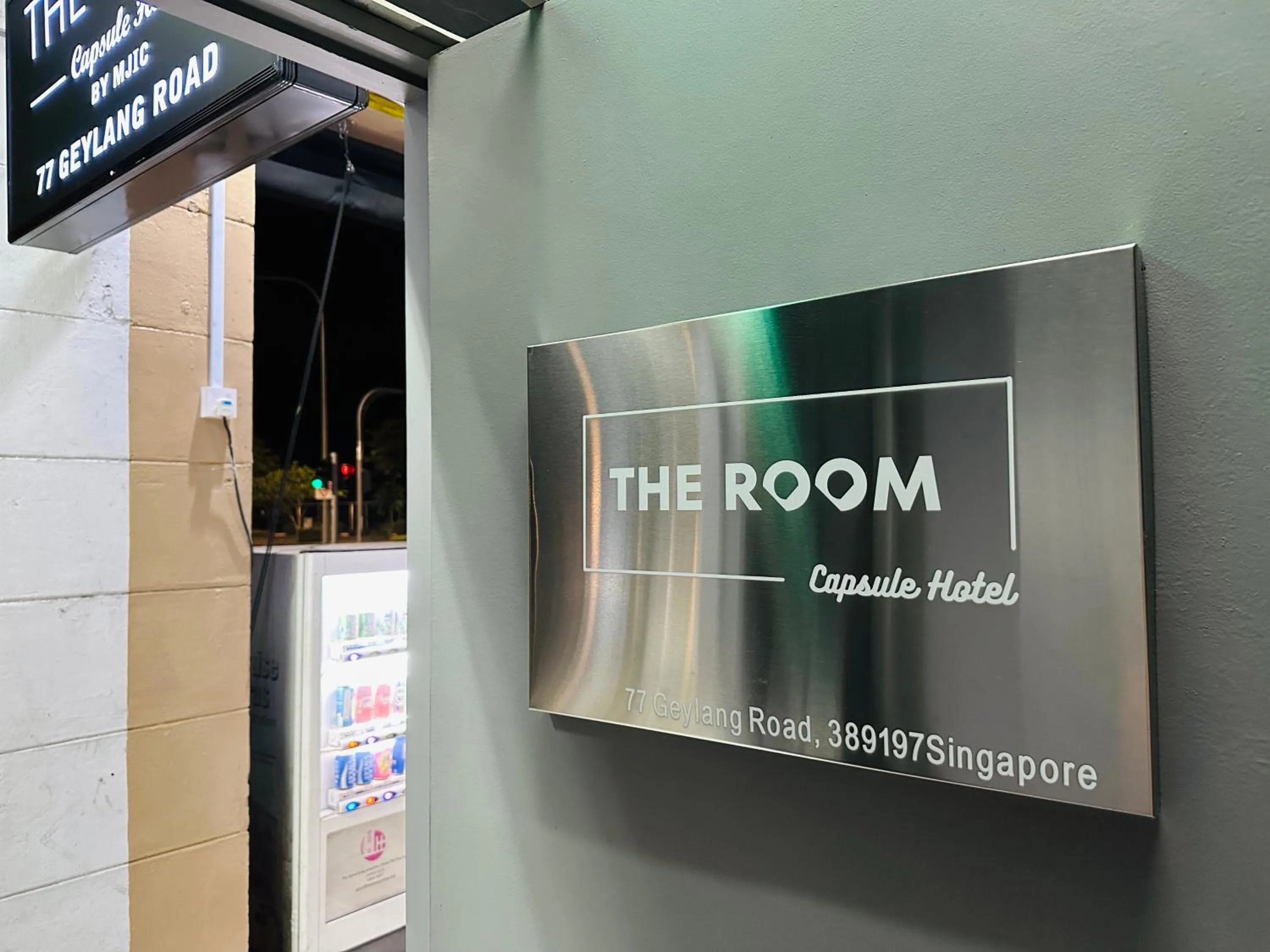 Property logo or sign in THE ROOM Capsule Hotel