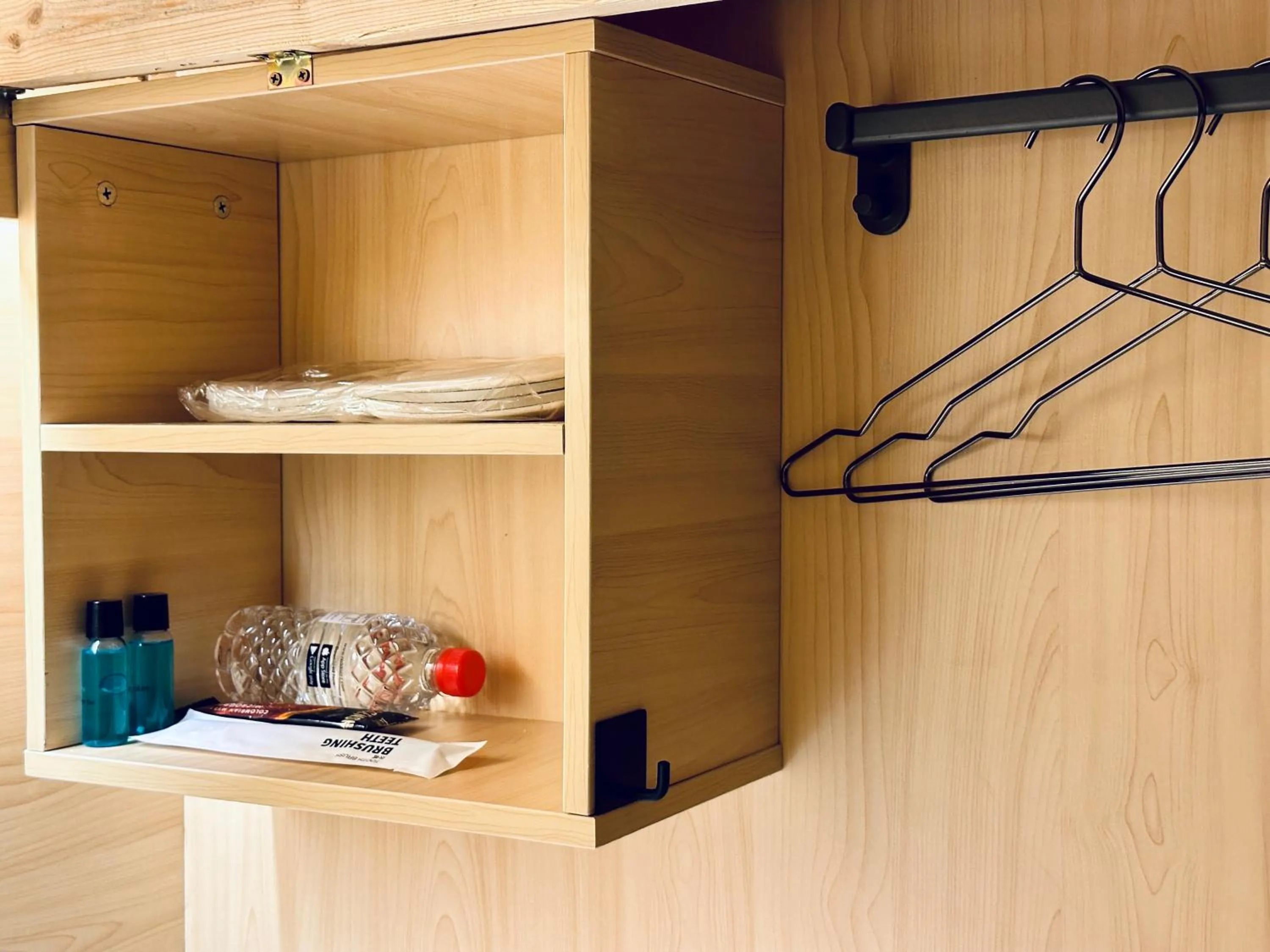 wardrobe in THE ROOM Capsule Hotel