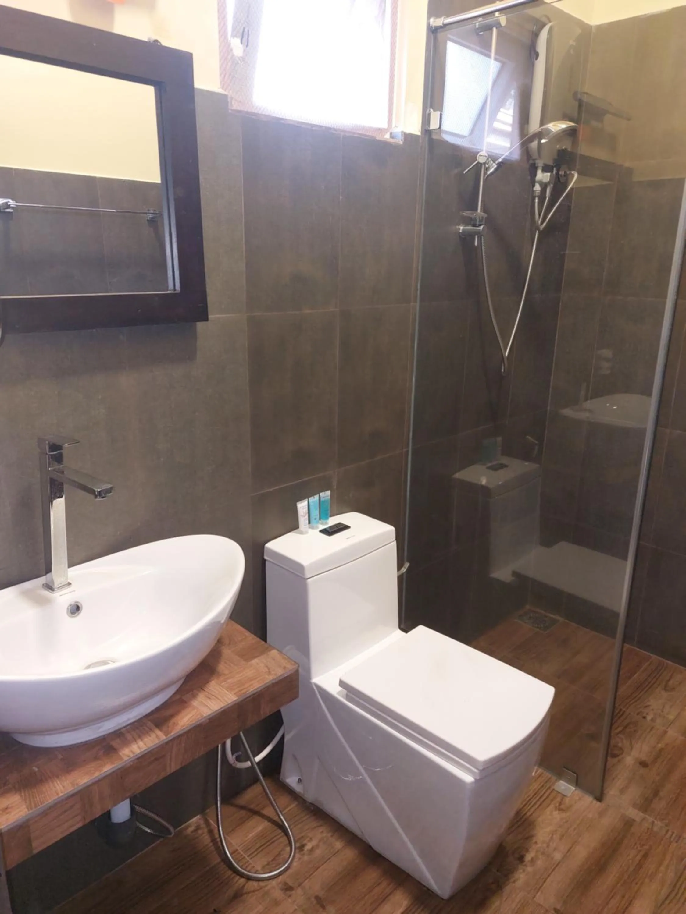 Toilet in Edwin's Airport Garden